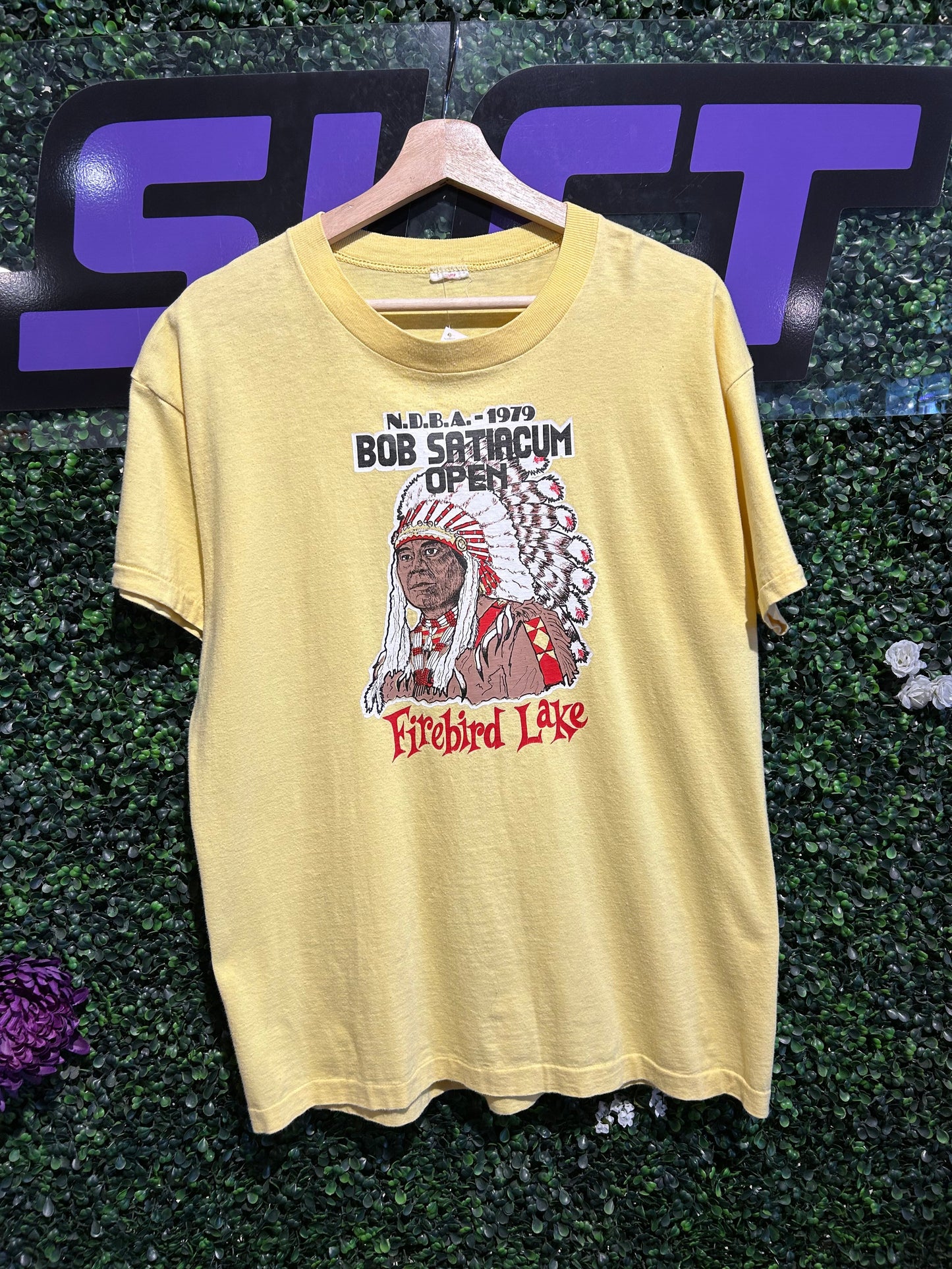 1979 Bob Satiacum Open Firebird Lake T-Shirt. Size L/XL