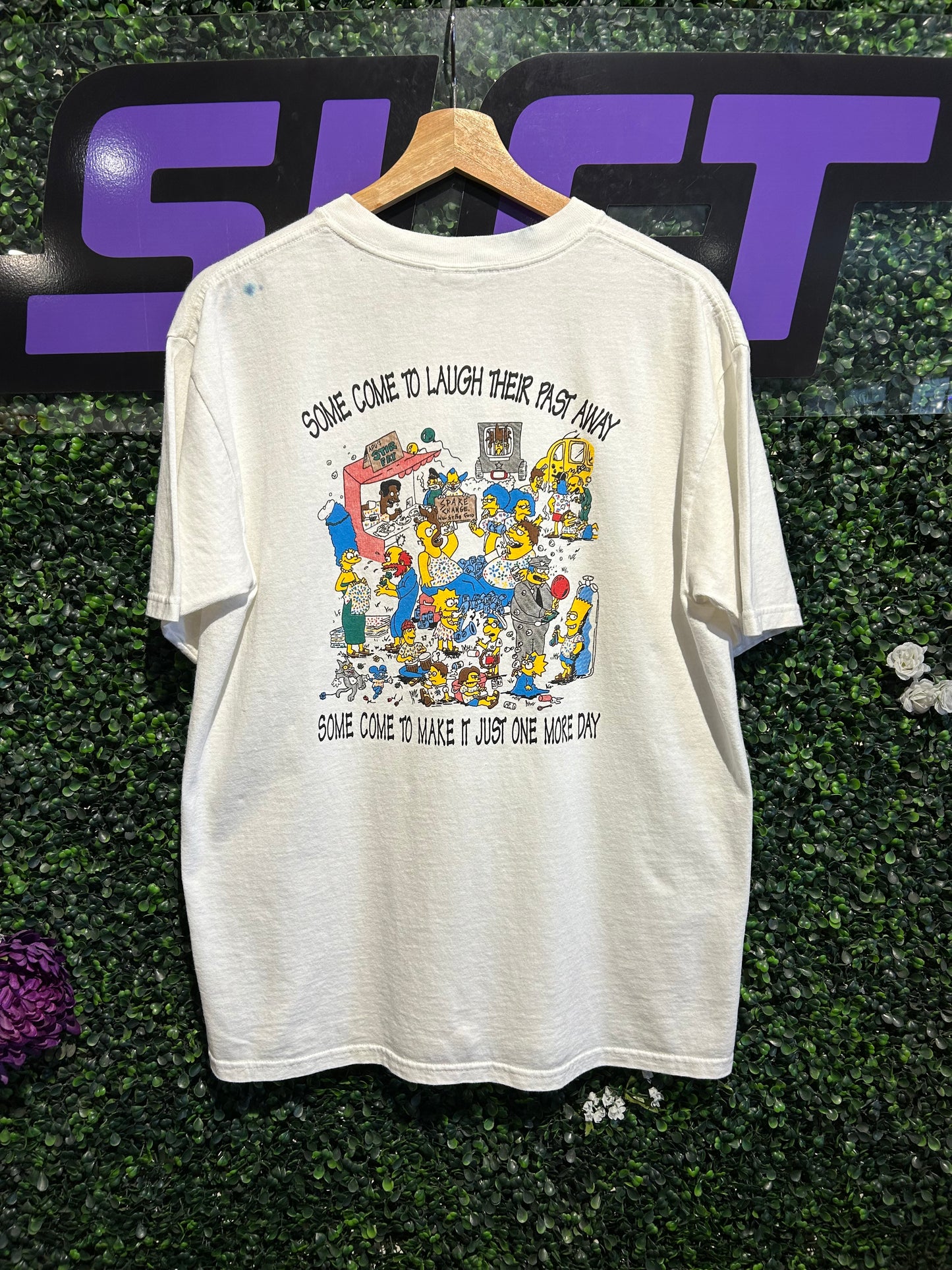 Vintage Grateful Dead Simpsons Franklin’s Tower Parking Lot Bootleg T-Shirt. Size M/L