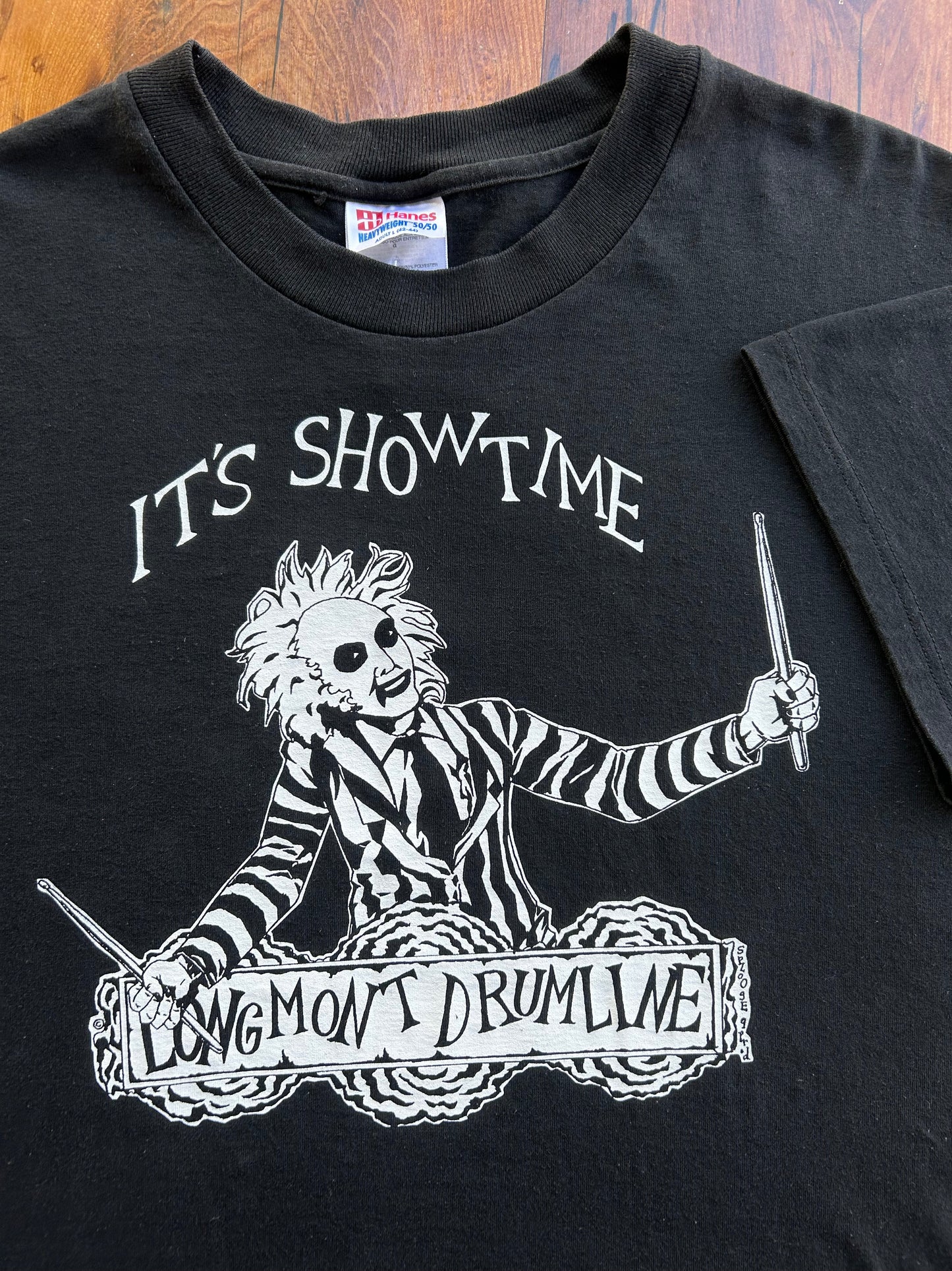 90s Beetle Juice Longmont Drumline T-Shirt. Size Large