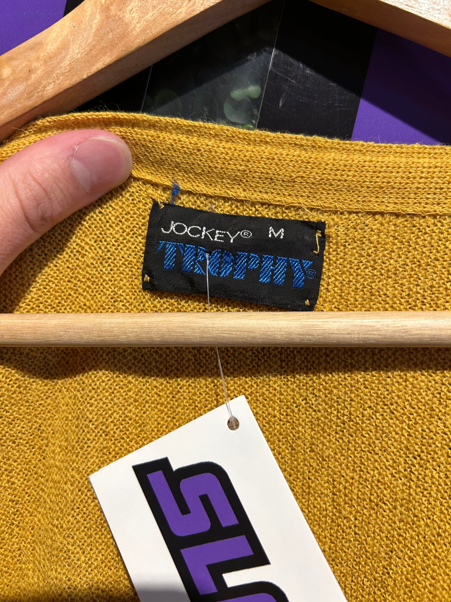 70s Jockey Knit Cardigan. Size M/L