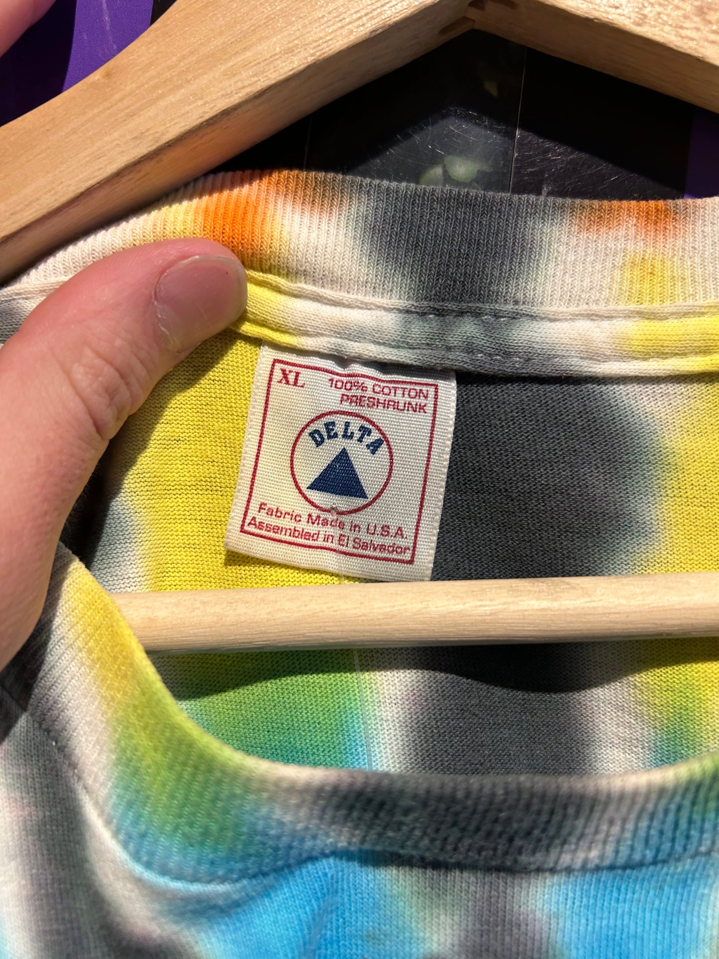 1995 Tammy Schatz Sun & Moon Tie-Dye T-Shirt. Size XL