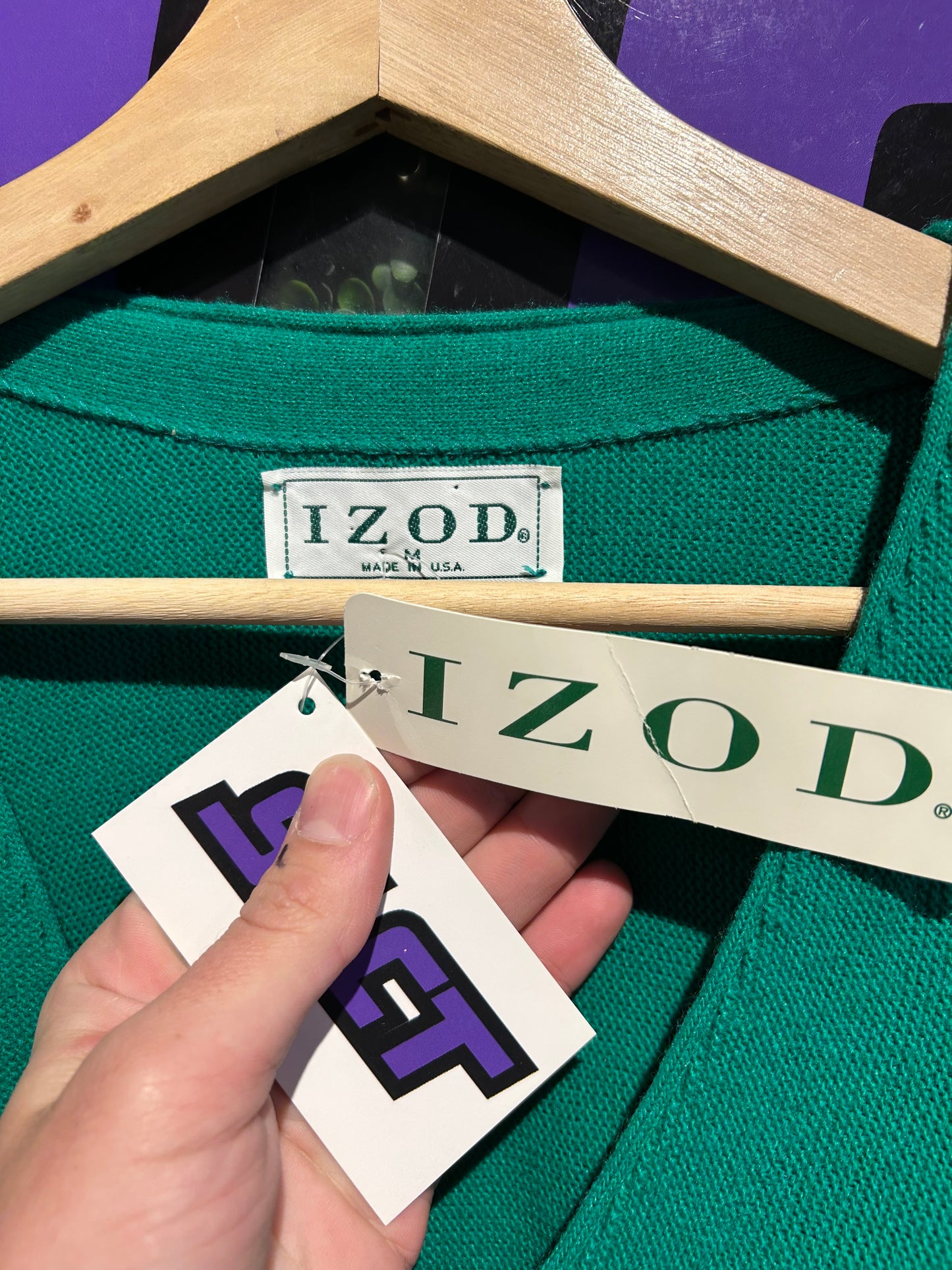 90s IZOD Knit Cardigan. Size Medium (NWT)