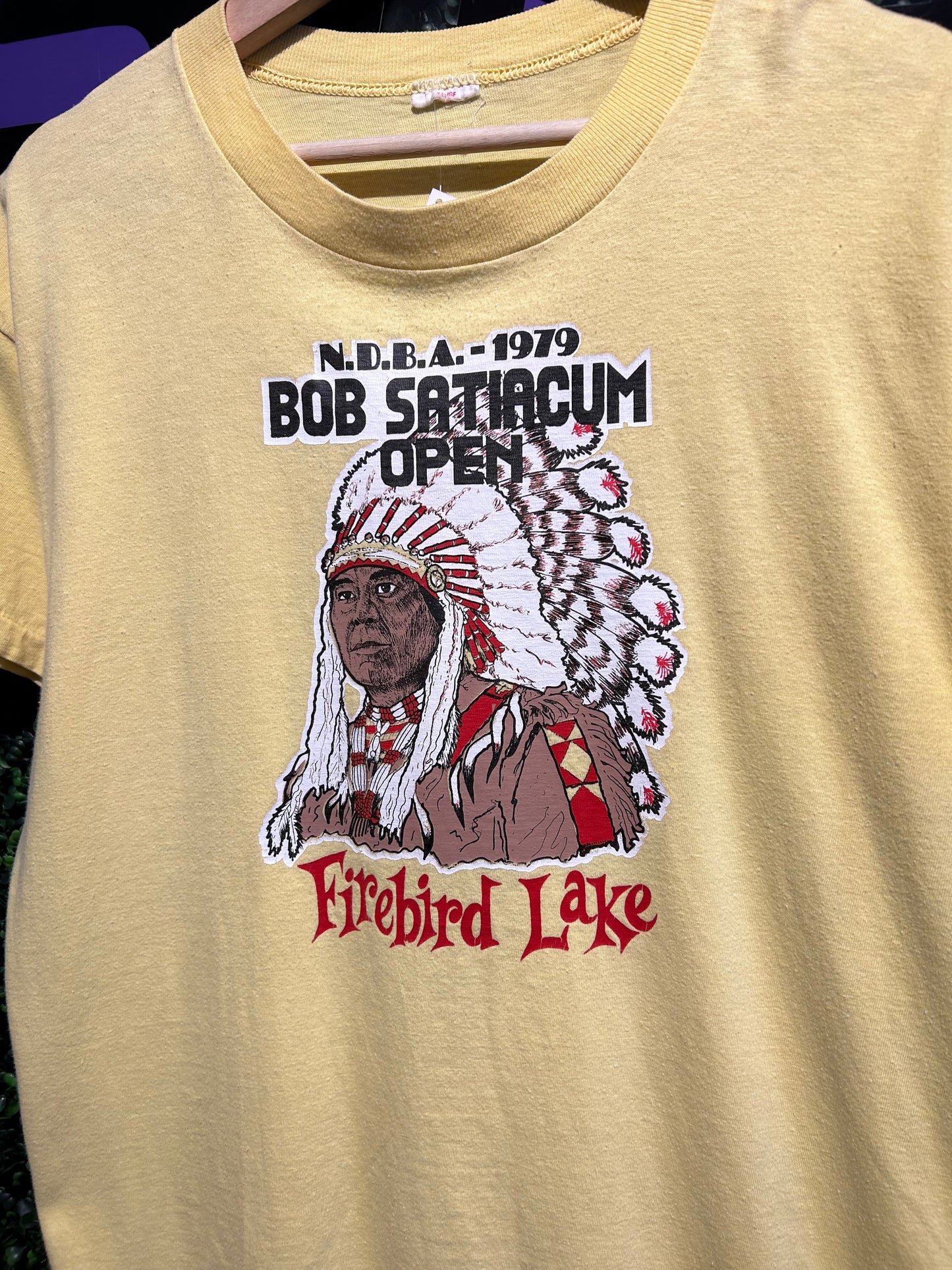 1979 Bob Satiacum Open Firebird Lake T-Shirt. Size L/XL