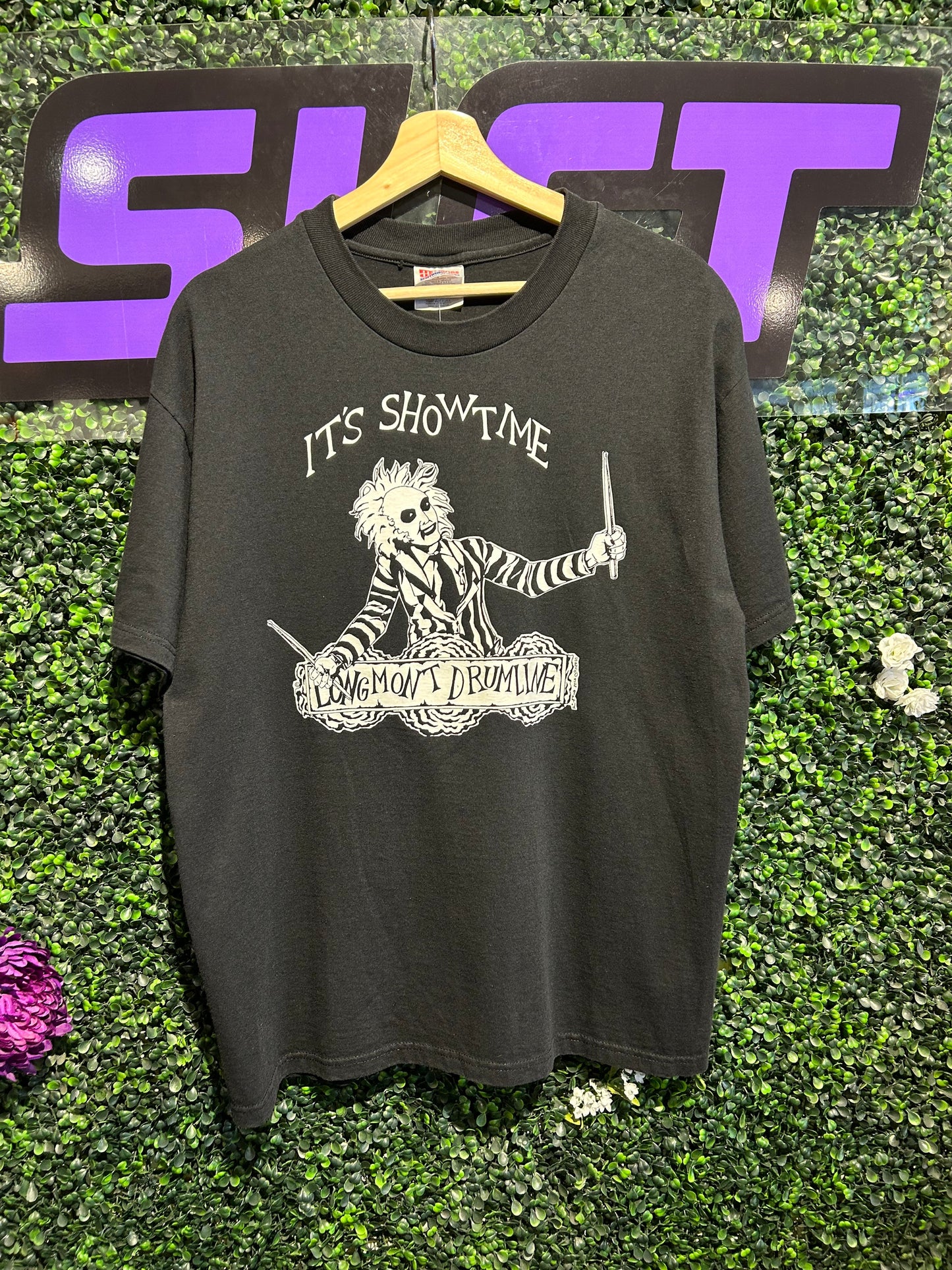 90s Beetle Juice Longmont Drumline T-Shirt. Size Large