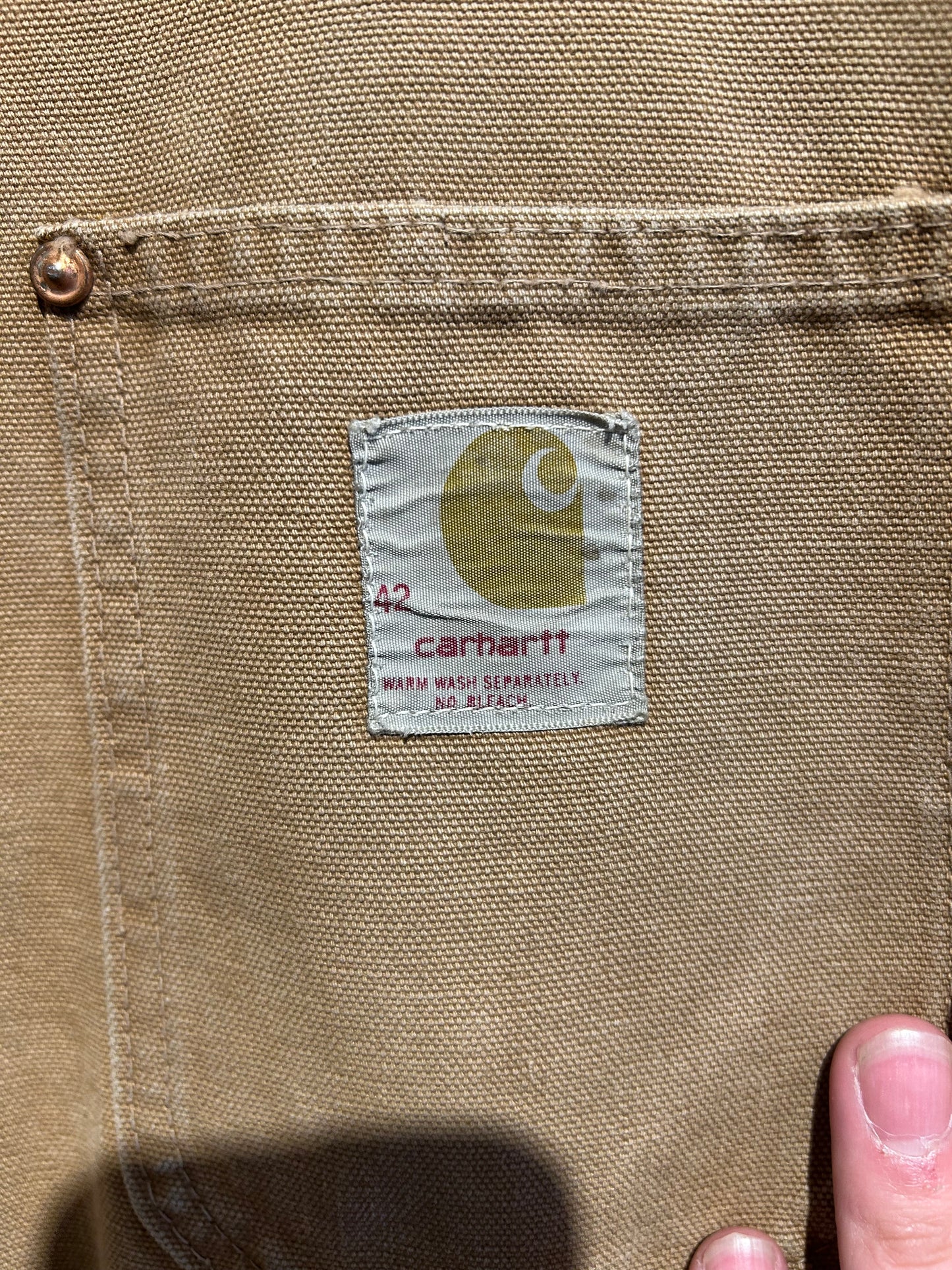 70s Carhartt Blanket-Lined Collared Jacket. Size Large