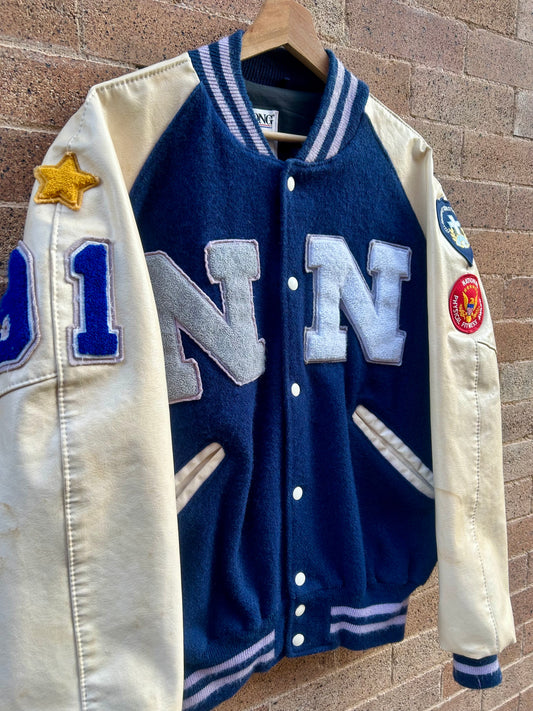 80s Wool Varsity Letterman Jacket. Size M/L