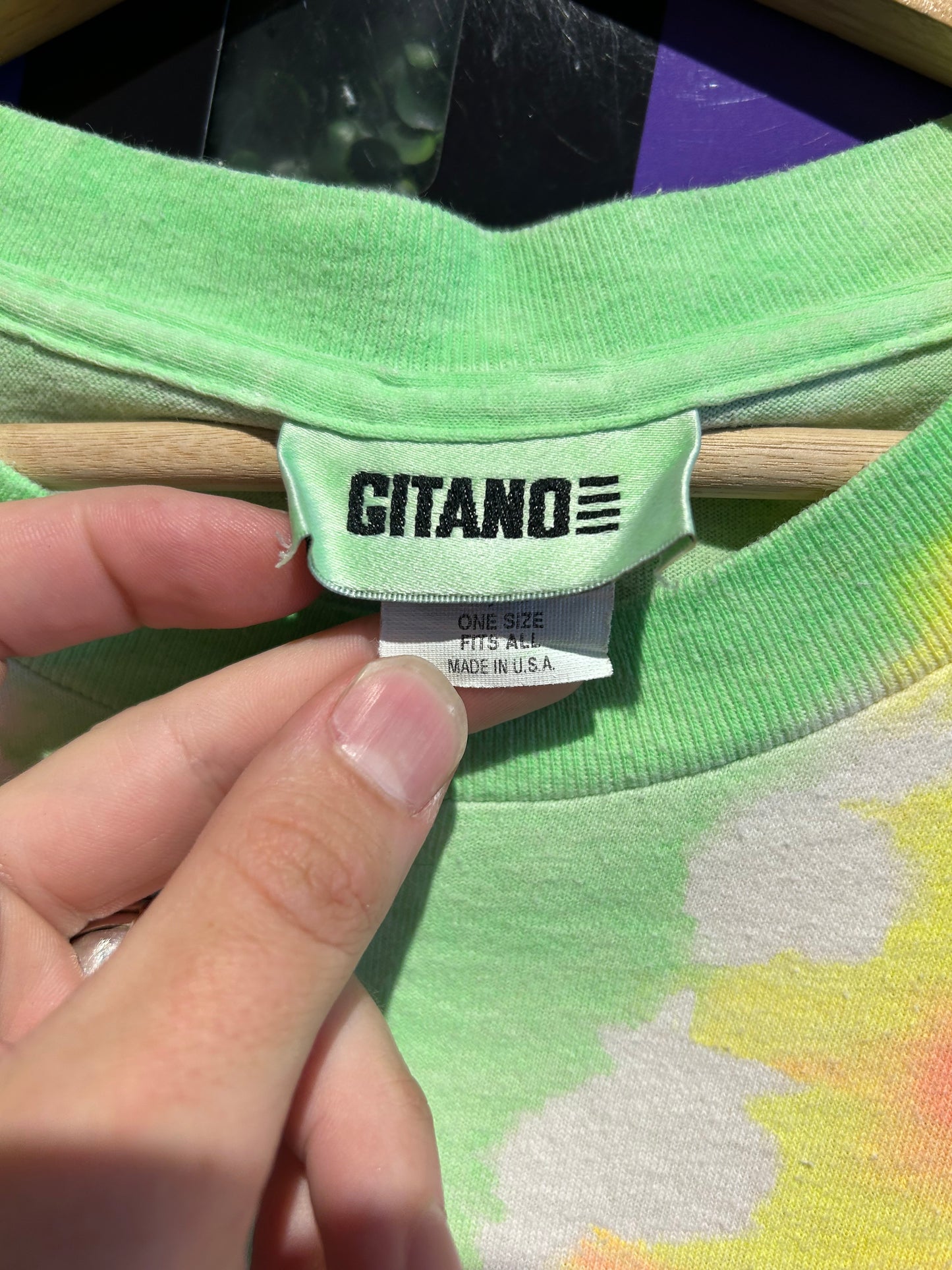 90s Gitano Tie-Dye T-Shirt. Size L/XL