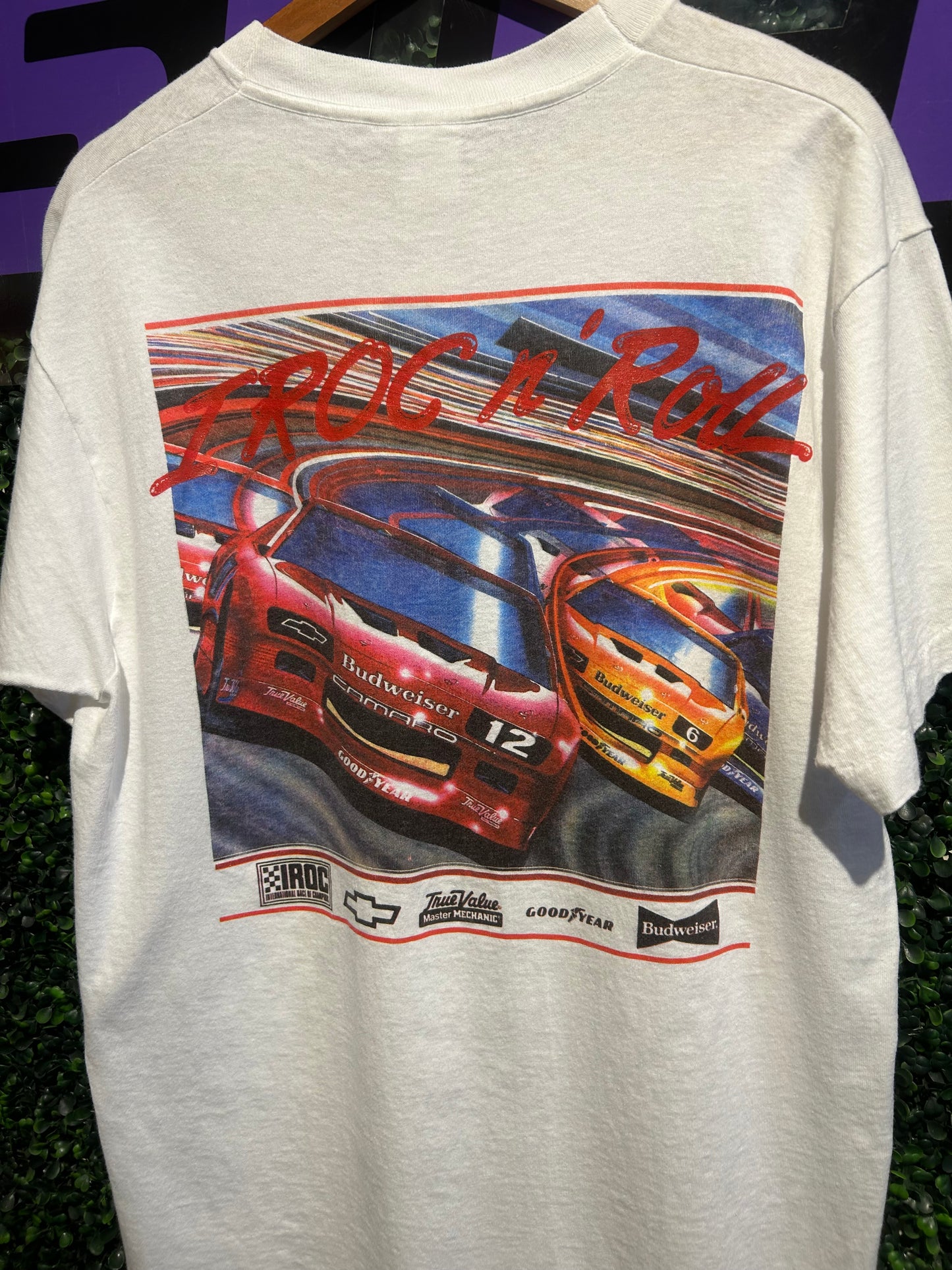 80s IROC N’ Roll Budweiser Chevrolet Racing T-Shirt. Size Large