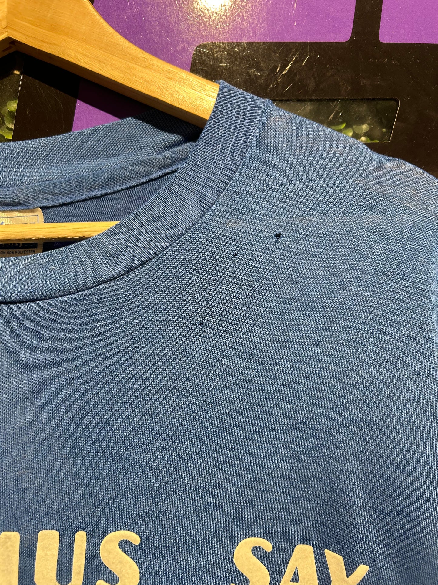 80s Confucius Say “Life Begin At 40” T-Shirt. Size Large