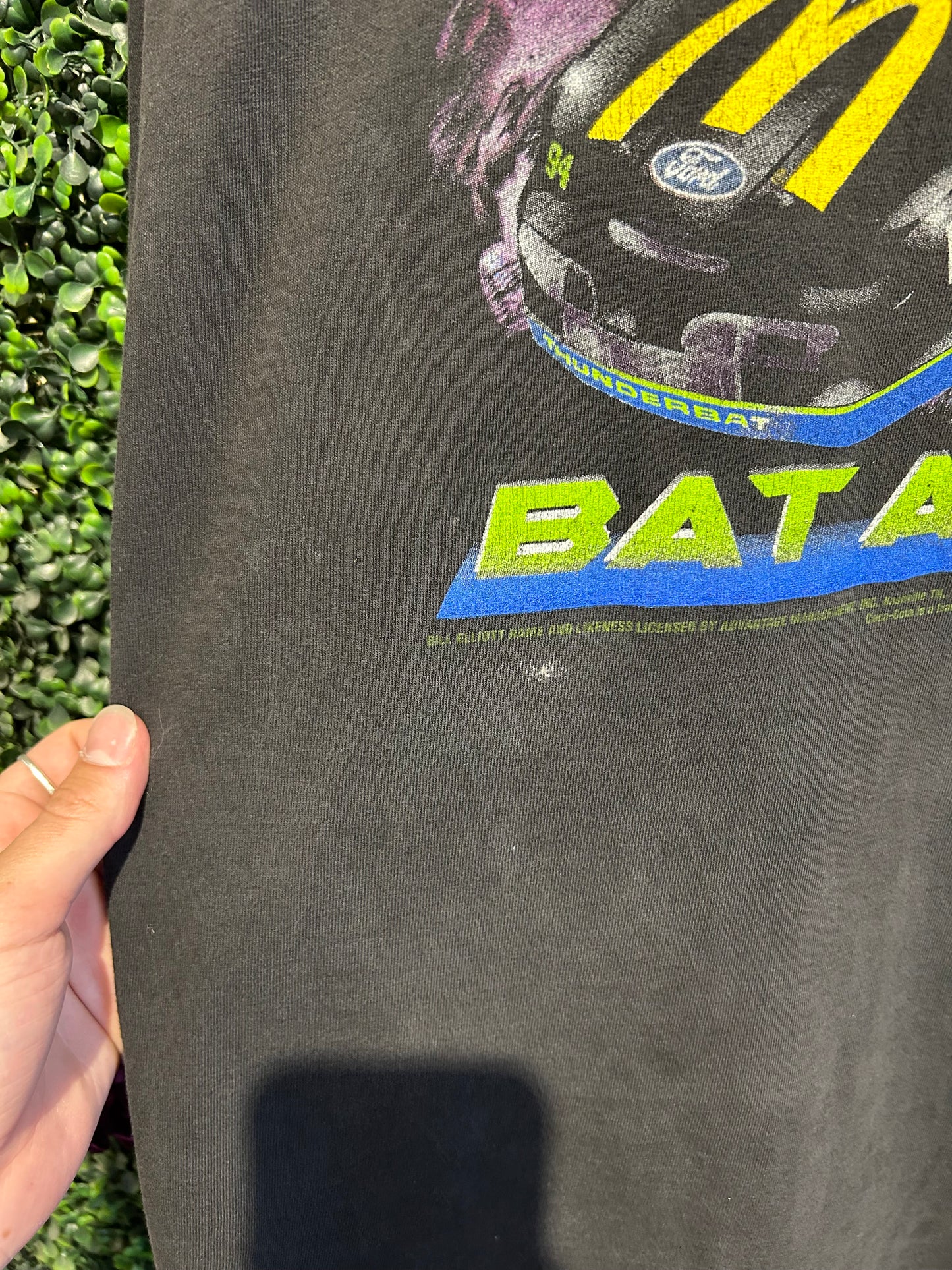 1995 Bat Attack McDonalds Racing Team Bill Elliot NASCAR T-Shirt. Size XL