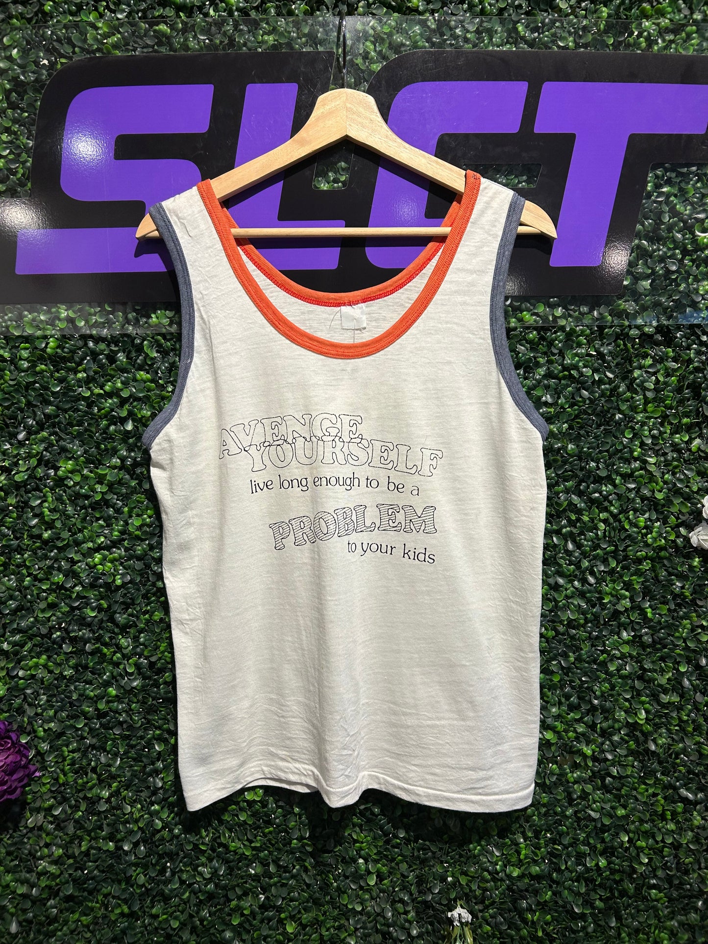 80s Avenge Yourself Tank-Top. Size Medium