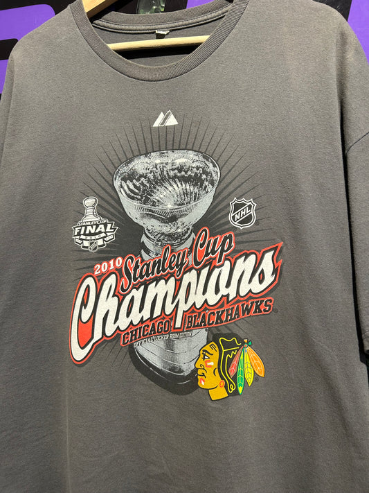 2010 Chicago Blackhawks Stanley Cup Champions T-Shirt. Size XL