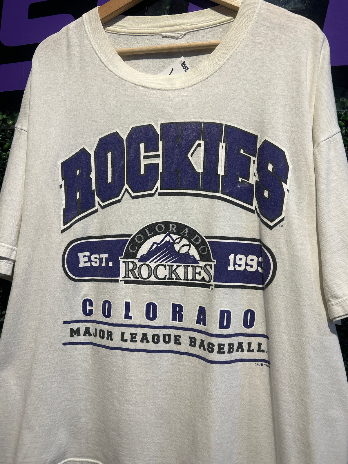 2002 Colorado Rockies T-Shirt. Size XXL