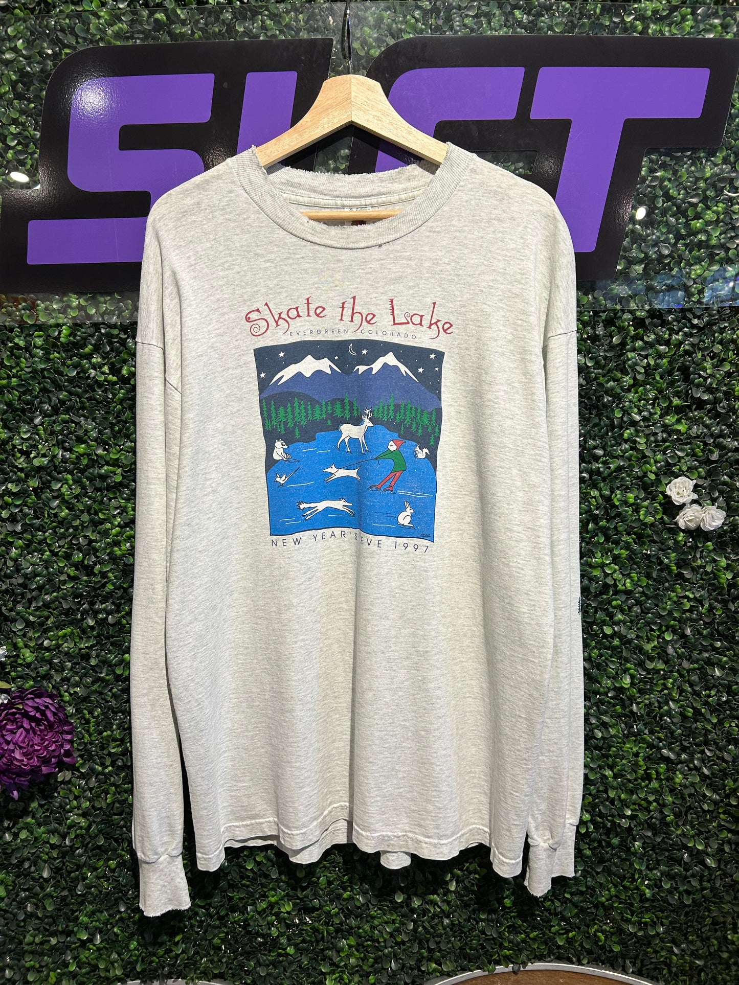 1997 Skate The Lake Evergreen Colorado LS Shirt. Size XL