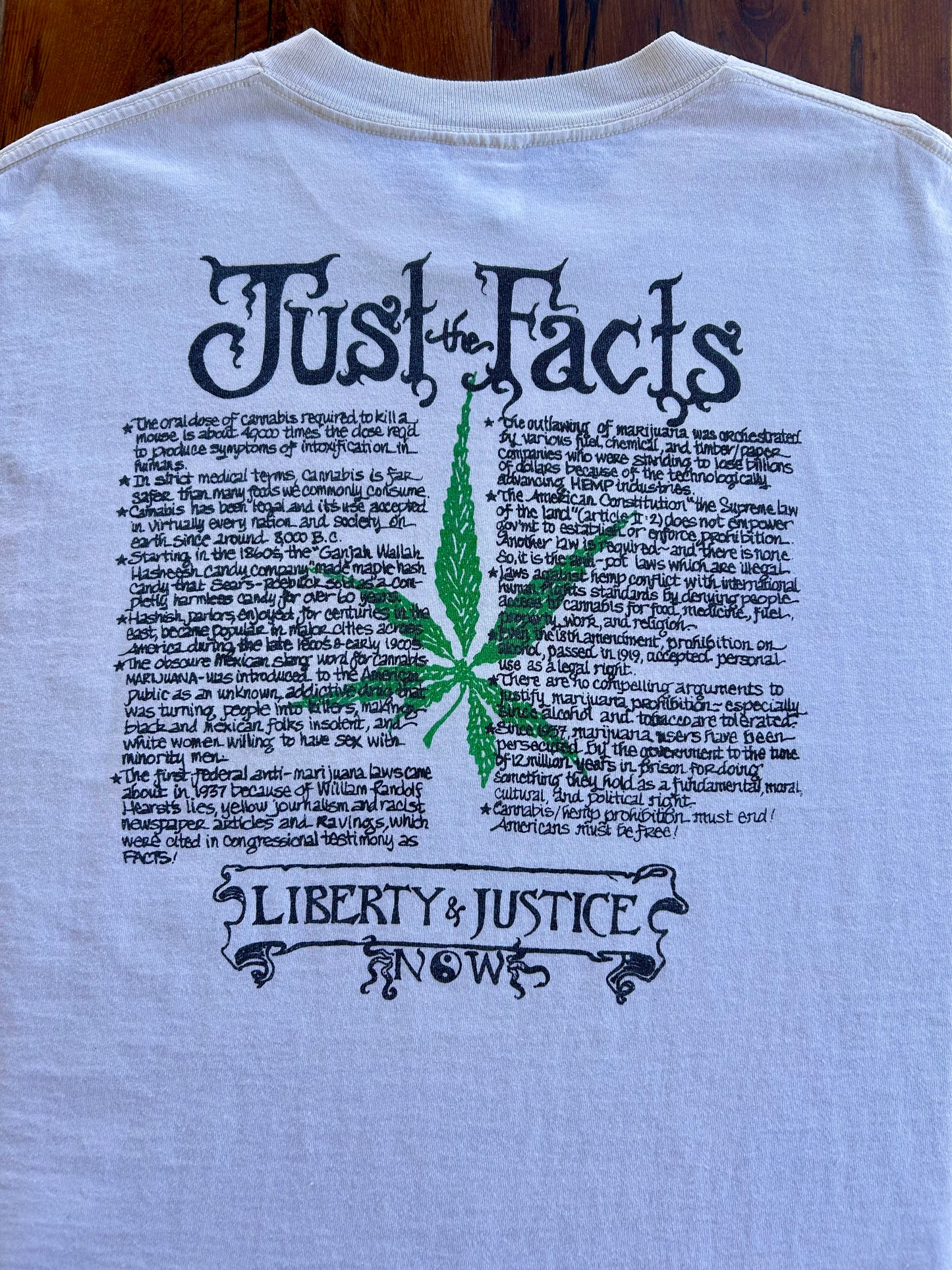 90s Why Am I A Criminal? Marijuana Prohibition T-Shirt. Size XL