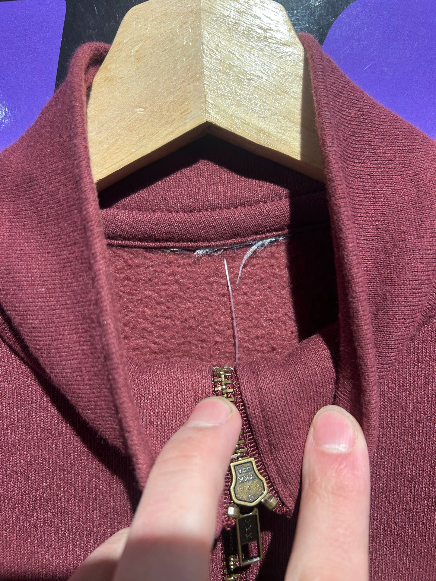 Vintage Bolder Boulder Quarter-Zip Sweatshirt. Size Large