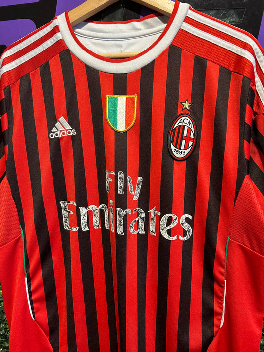 00s AC Milan #11 Zlatan Ibrahimovic Adidas Jersey. Size M/L