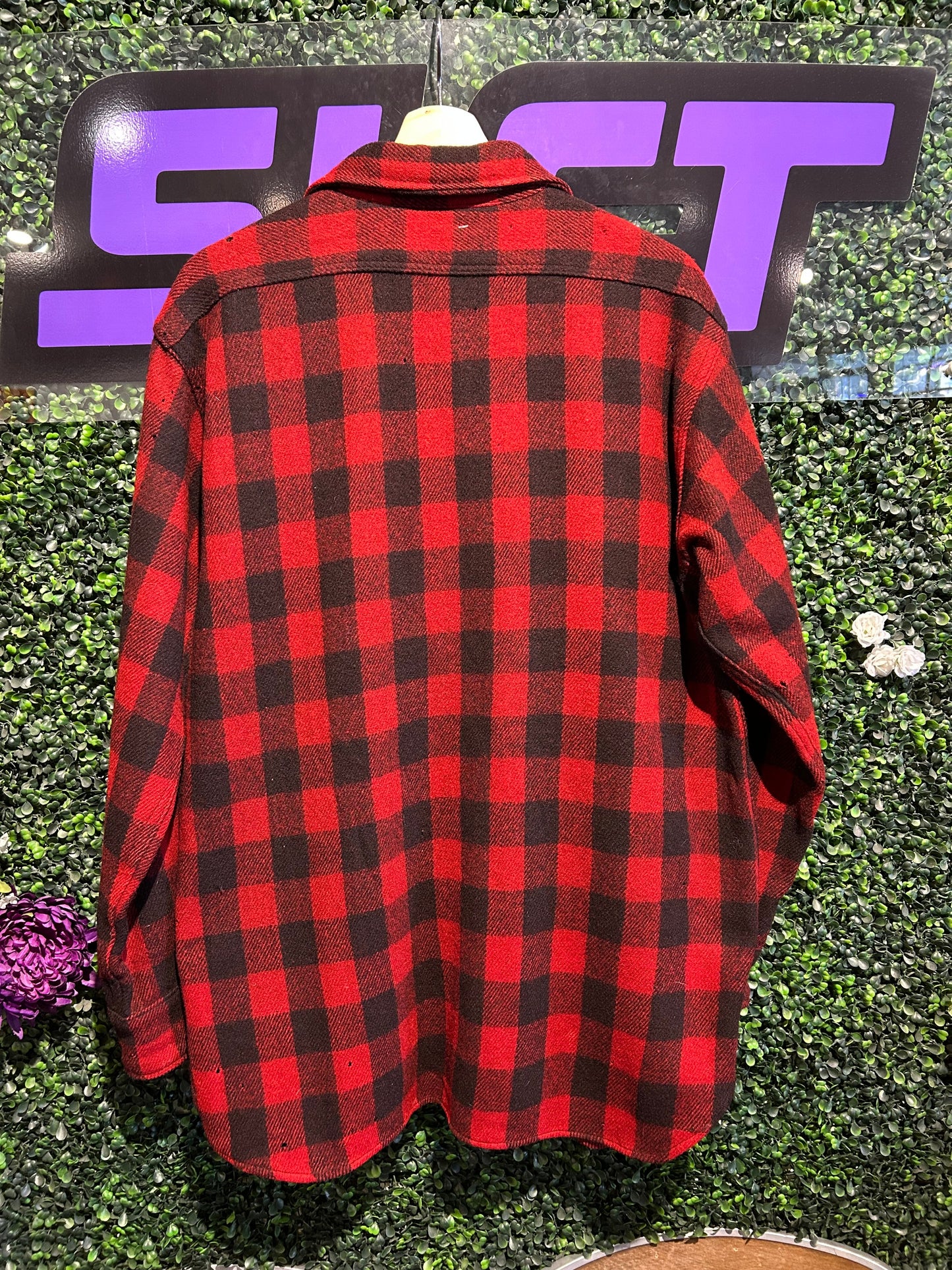 40s 5 Brother Union-Made Button-Up Wool Flannel. Size L/XL