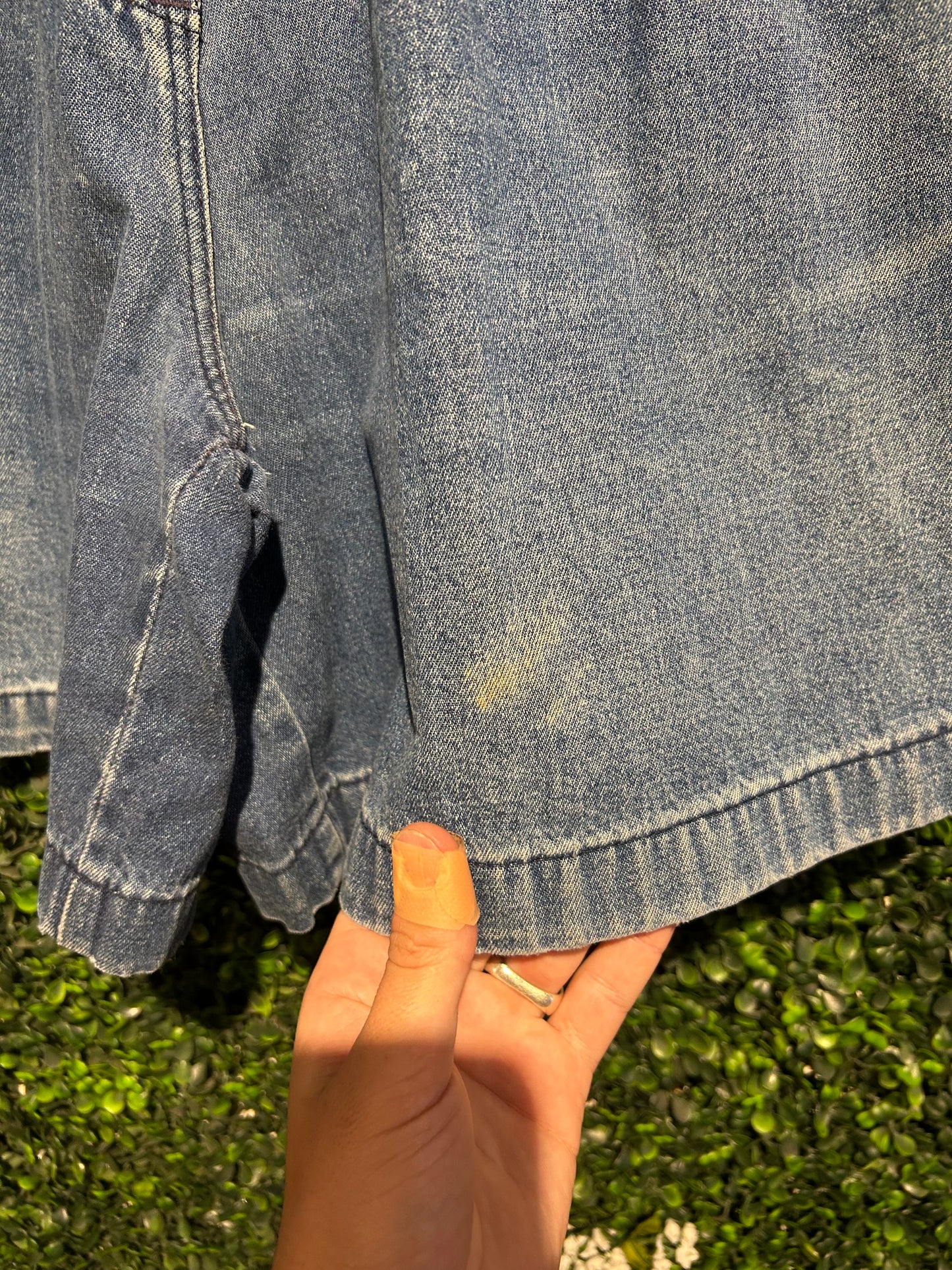 Vintage Denim Pleated Shorts. 27” Waist