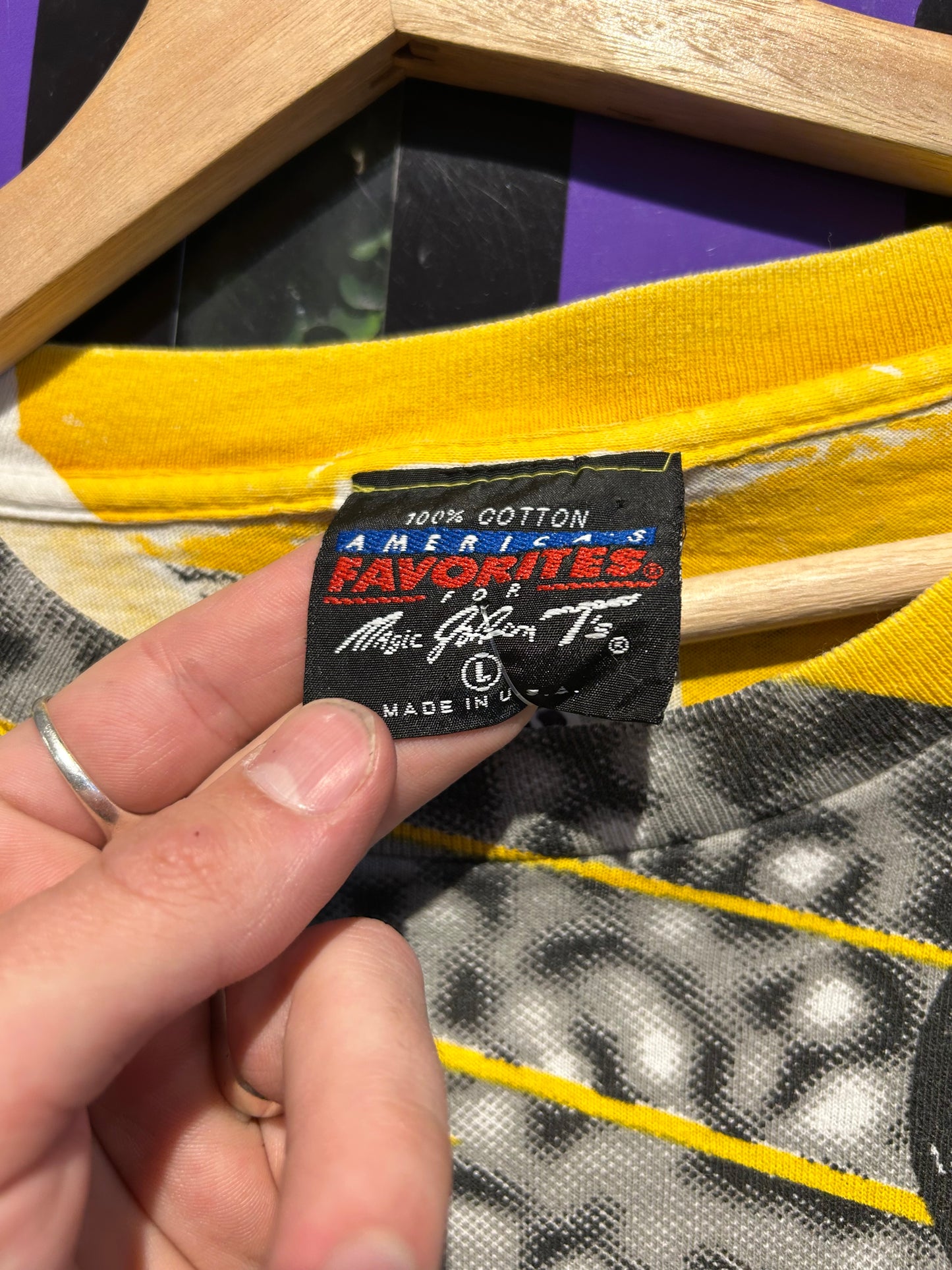 1995 Pittsburgh Steelers Magic Johnson T’s AOP T-Shirt. Size L/XL