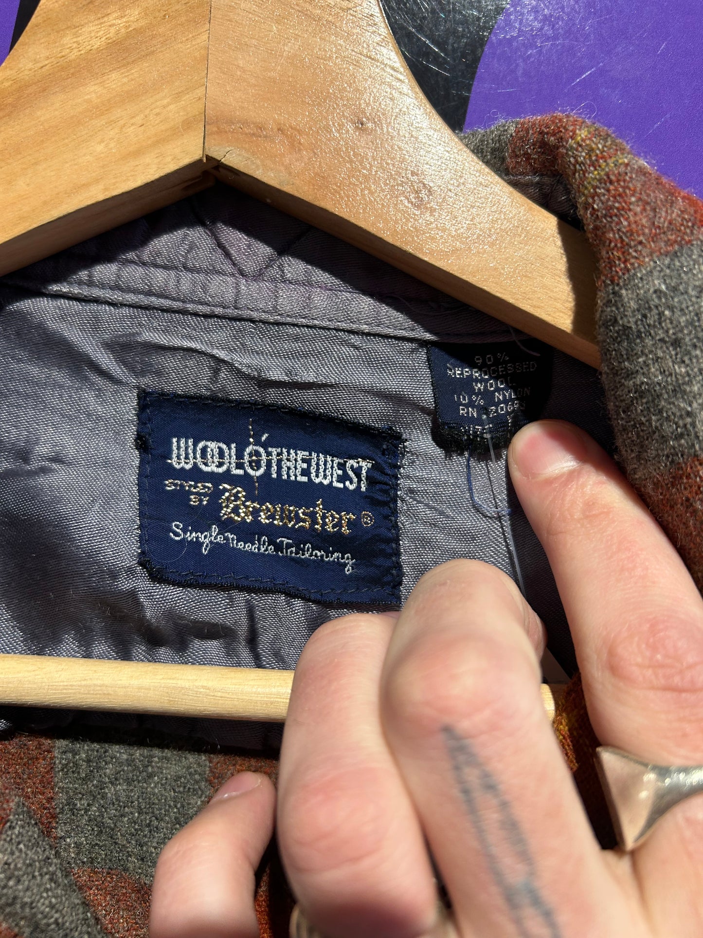 70s Wool O The West Button-Up Flannel. Size M/L