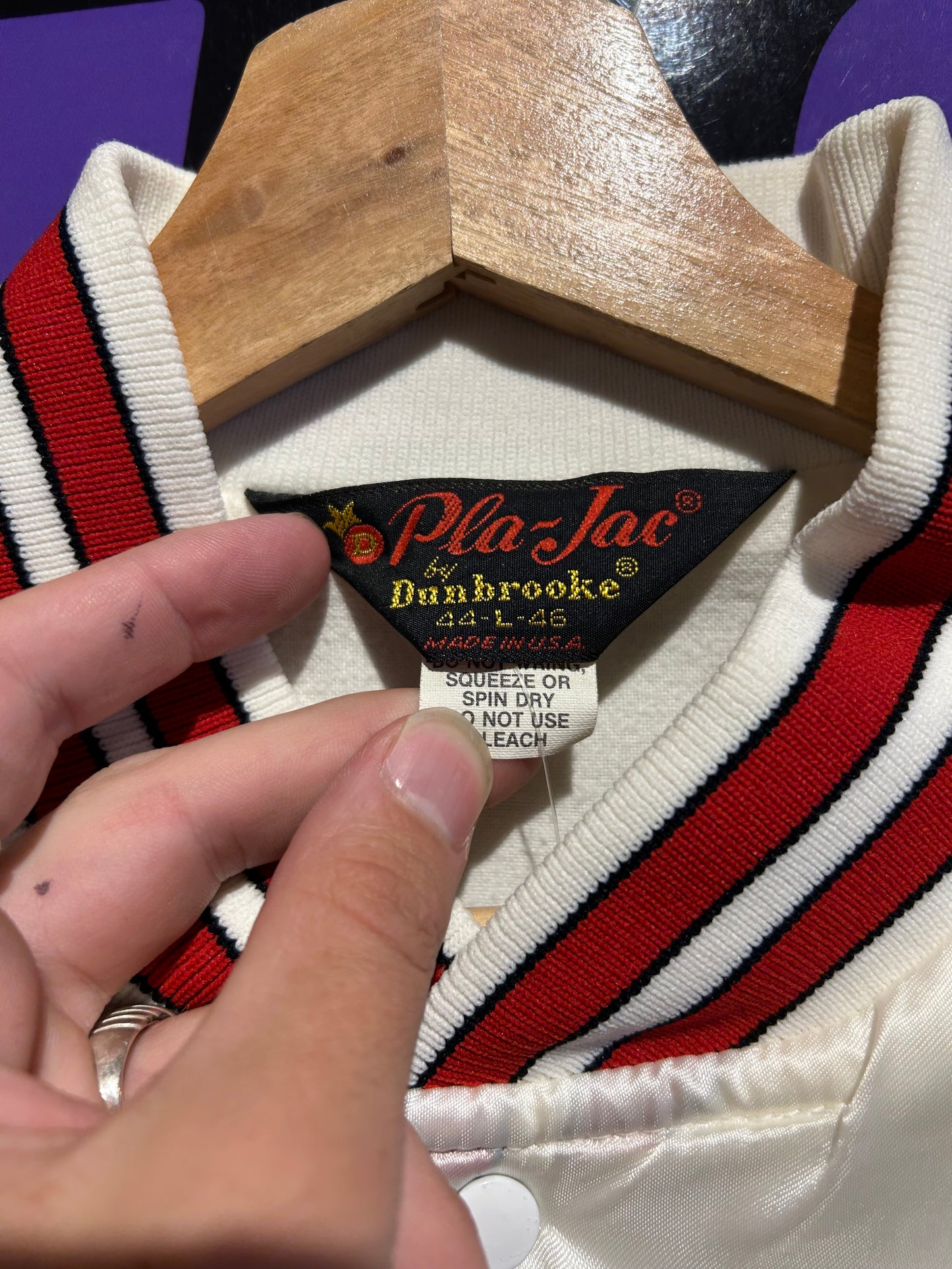 70s Ford F-100 Nylon Button-Up Jacket. Size Large