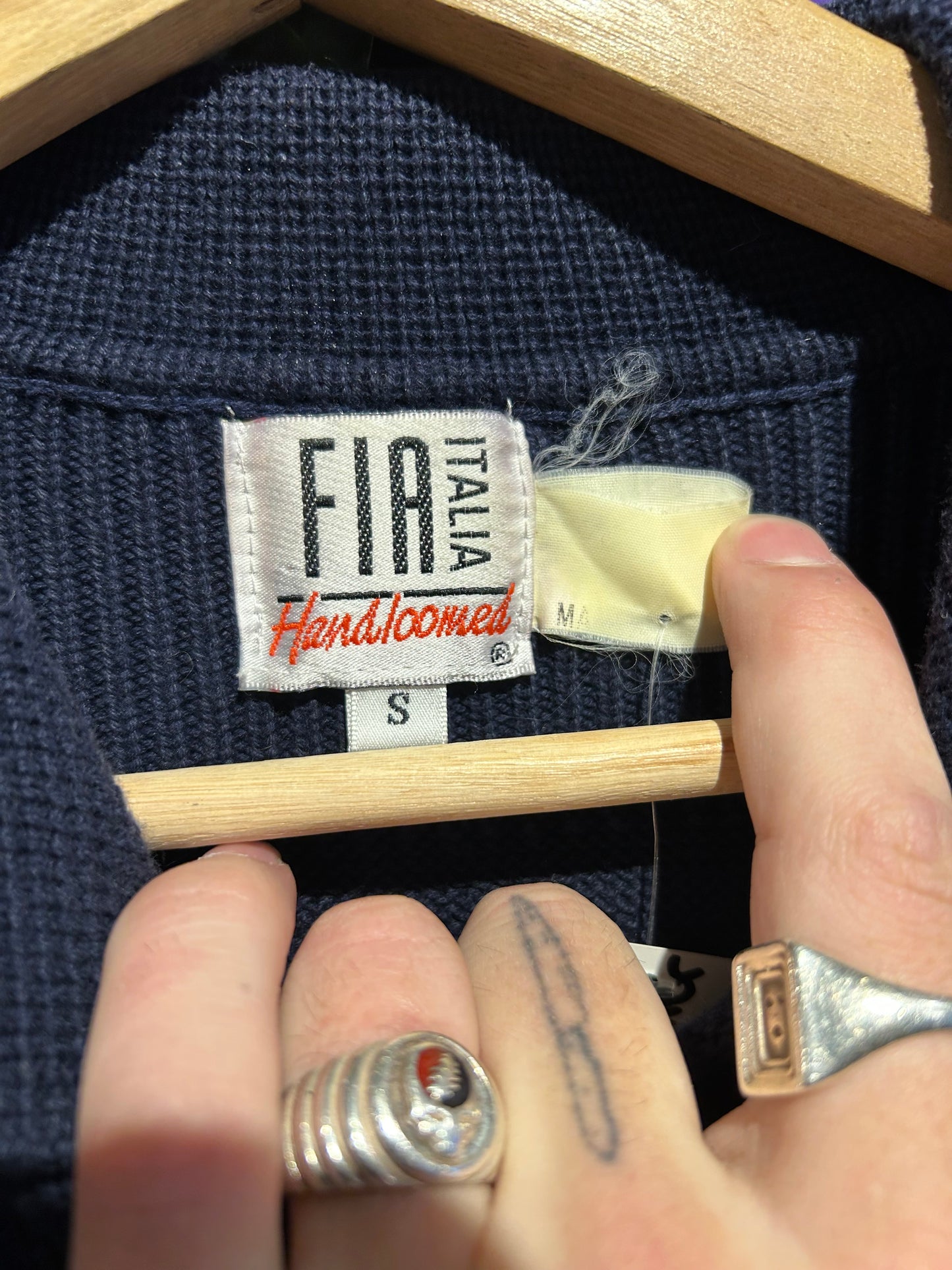 Vintage Italian Collared Knit Sweater. Size Small