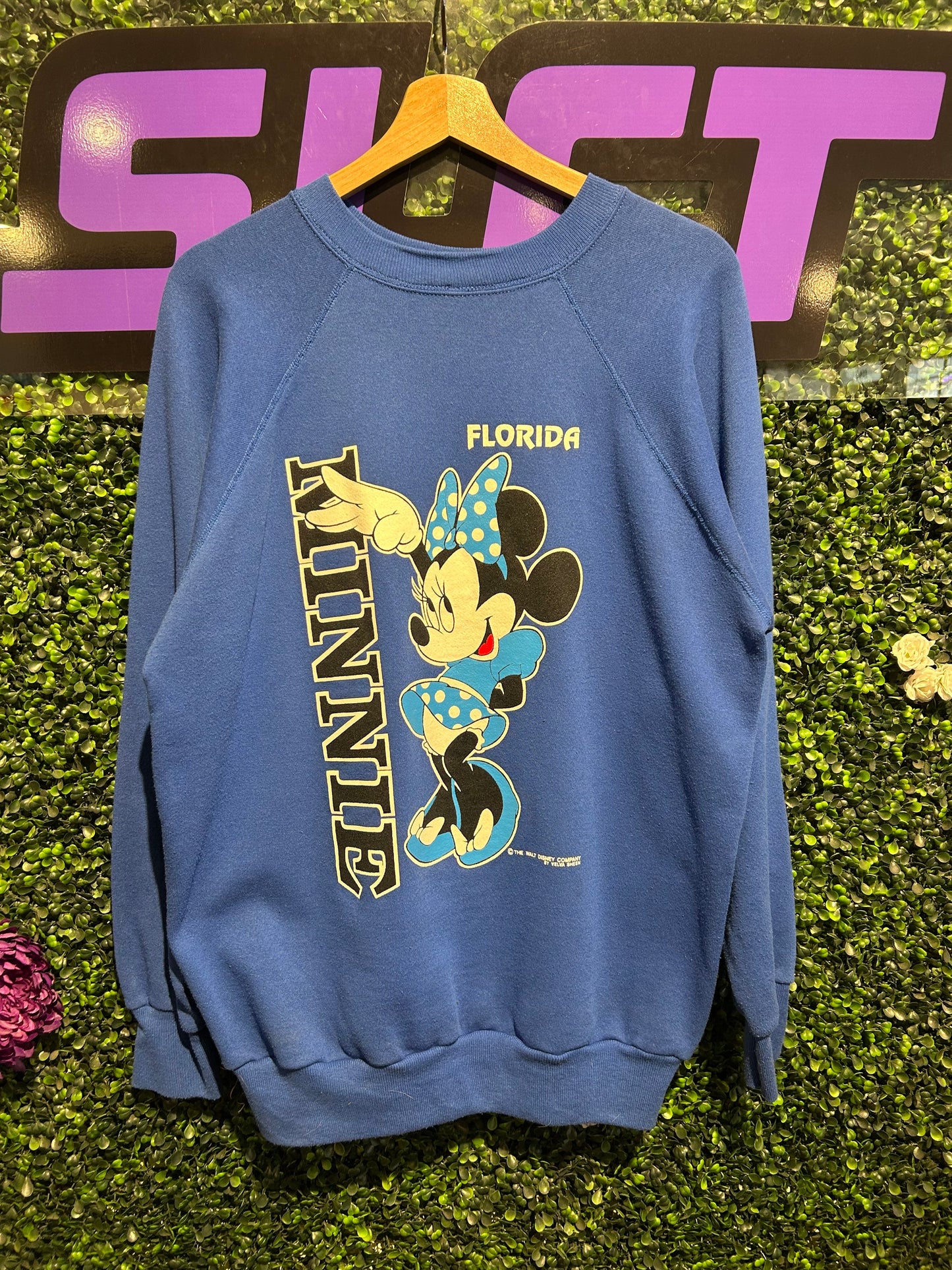 80s Minnie Mouse Florida Crewneck. Size Large