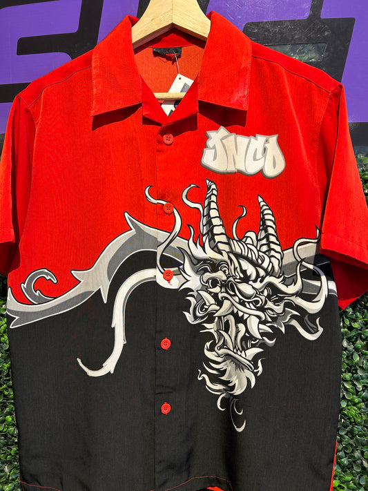 Vintage JNCO Dragon Button-Up Shirt. Size S/M