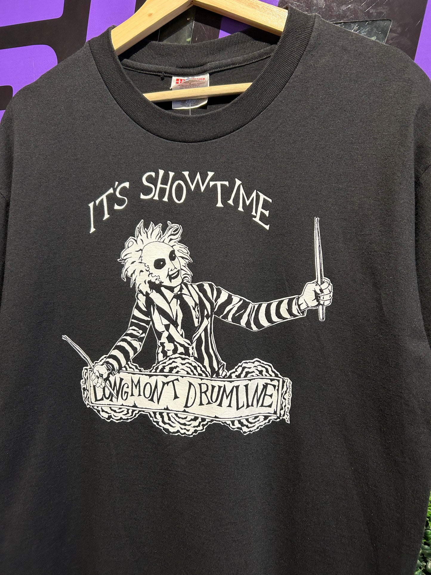 90s Beetle Juice Longmont Drumline T-Shirt. Size Large