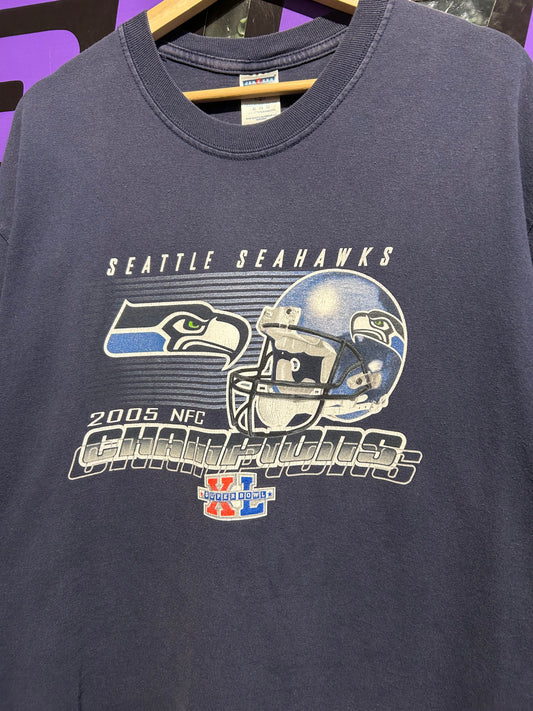 2005 Seattle Seahawks NFC Champions T-Shirt. Size L/XL
