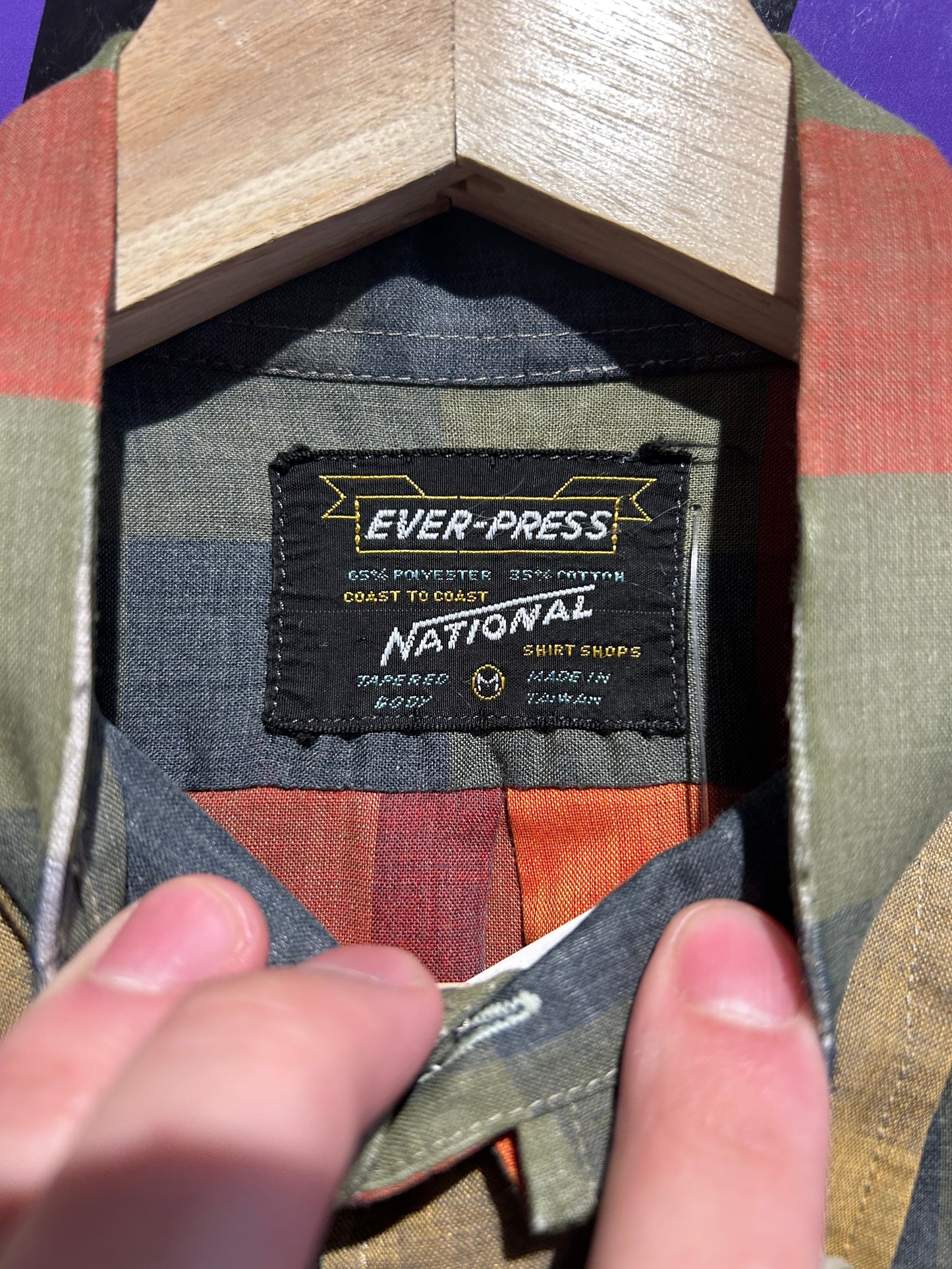 70s National Button-Up Shirt. Size M/L