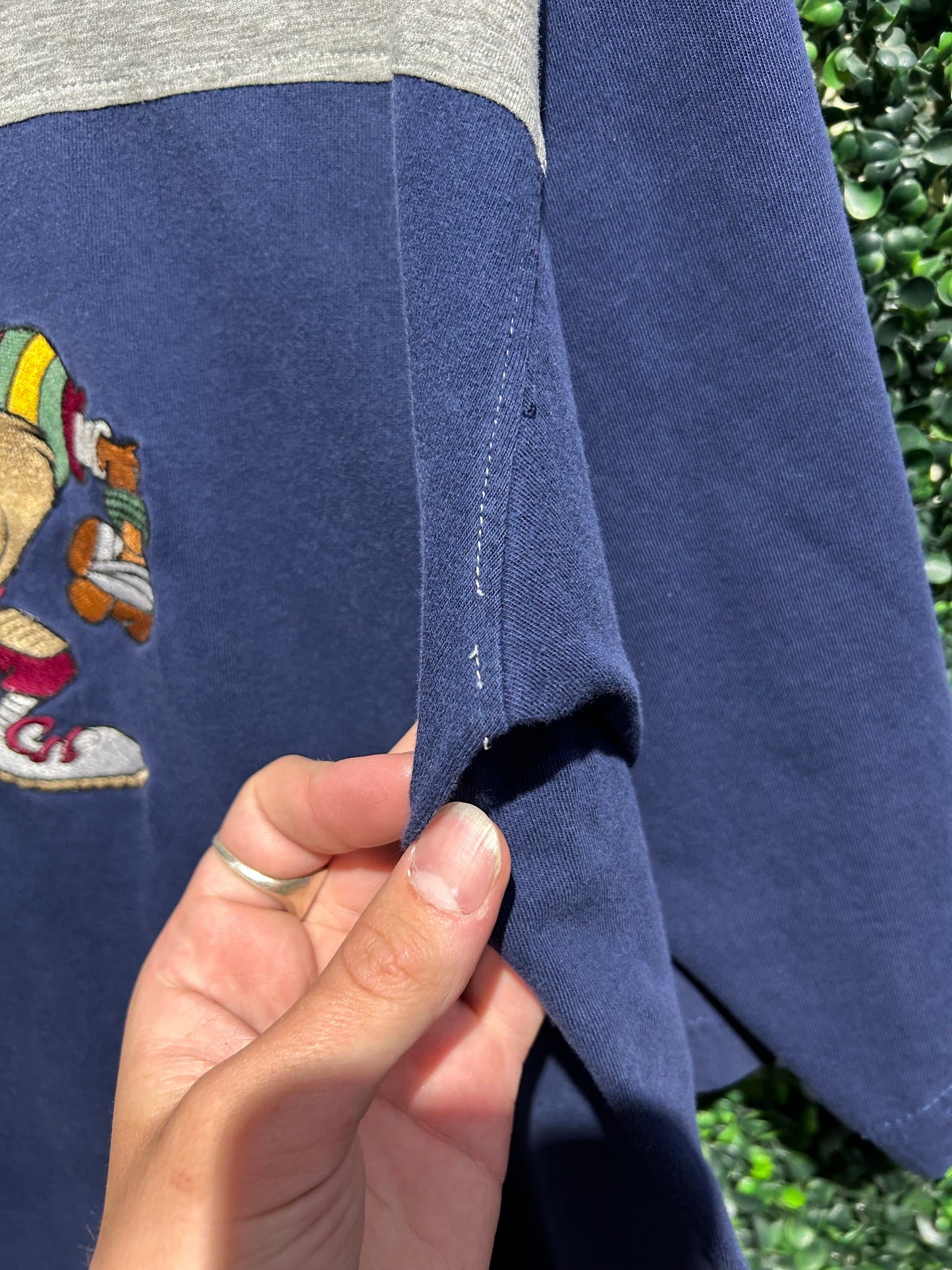 90s Taz Football Embroidered Shirt. Size M/L