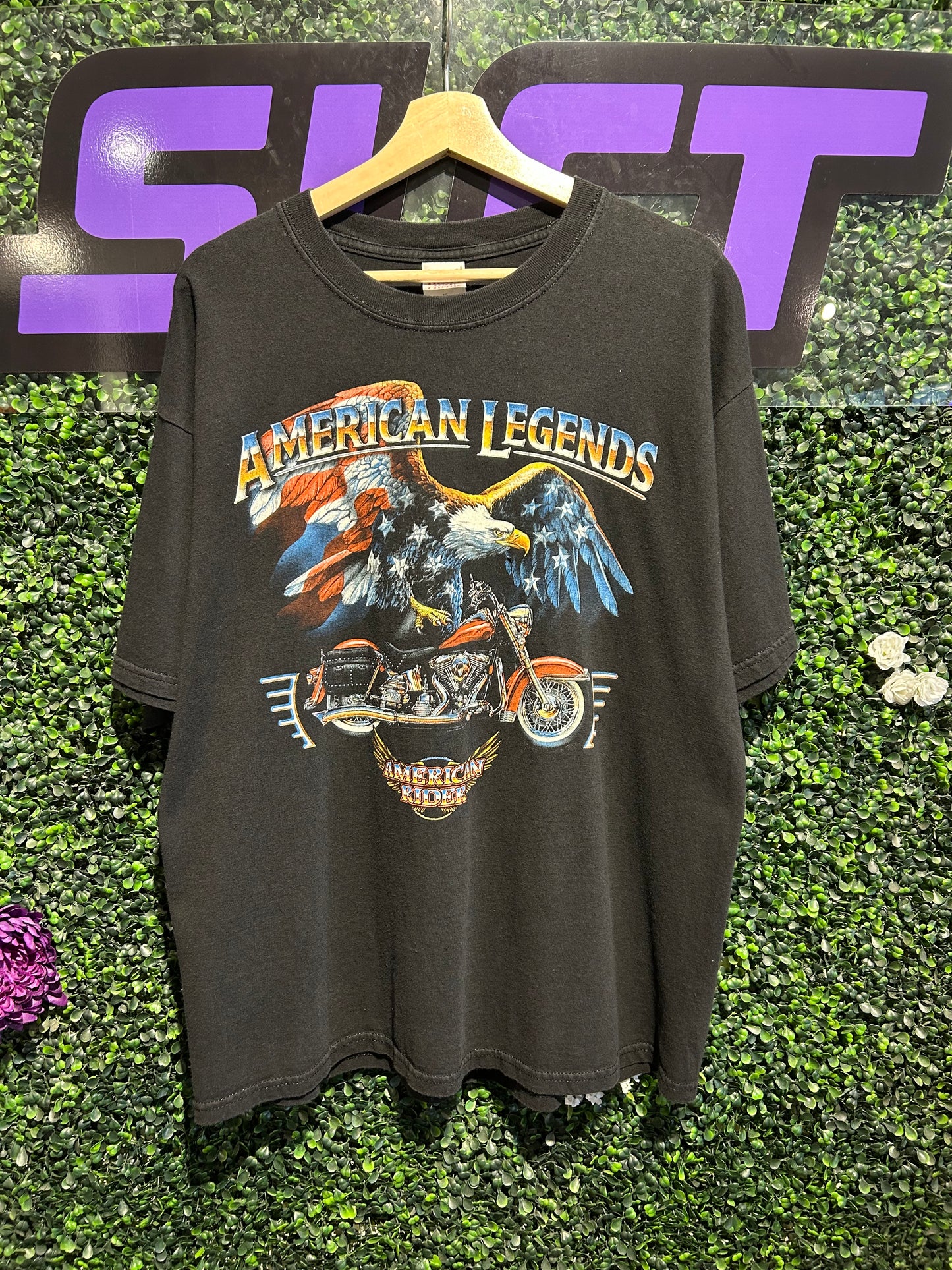 Vintage American Legends Biker T-Shirt. Size XL