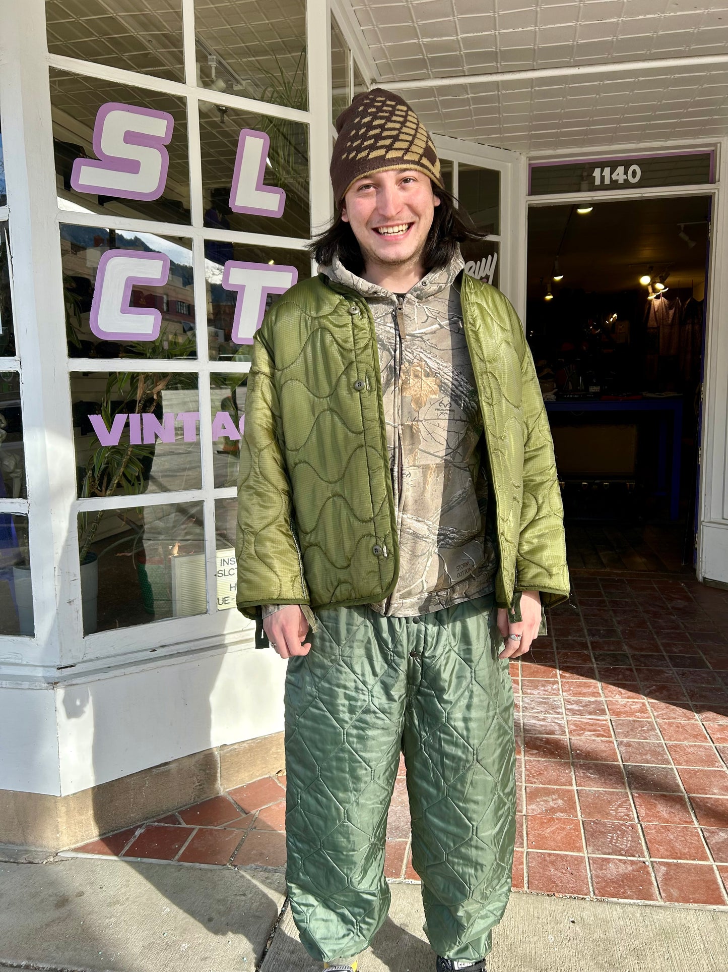 1970s Military Quilted Liner Jacket & Trouser Set
