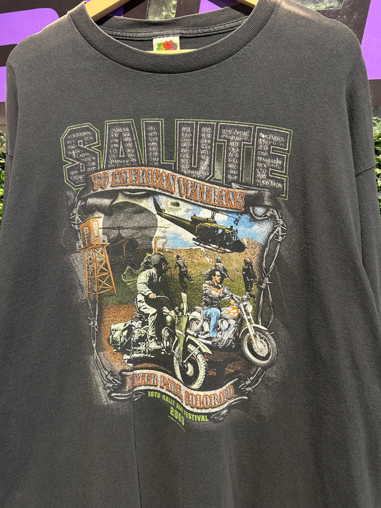 2008 POW MIA Salute Biker LS Shirt. Size XXL
