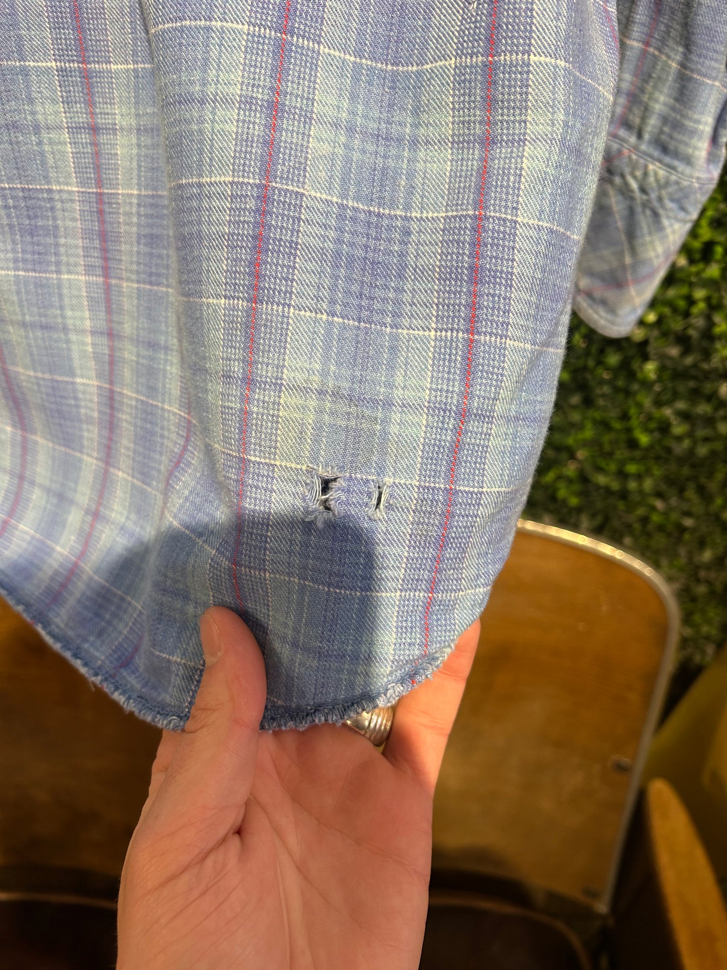 70s Champion Western Pearl-Snap Button-Up Shirt. Size Large