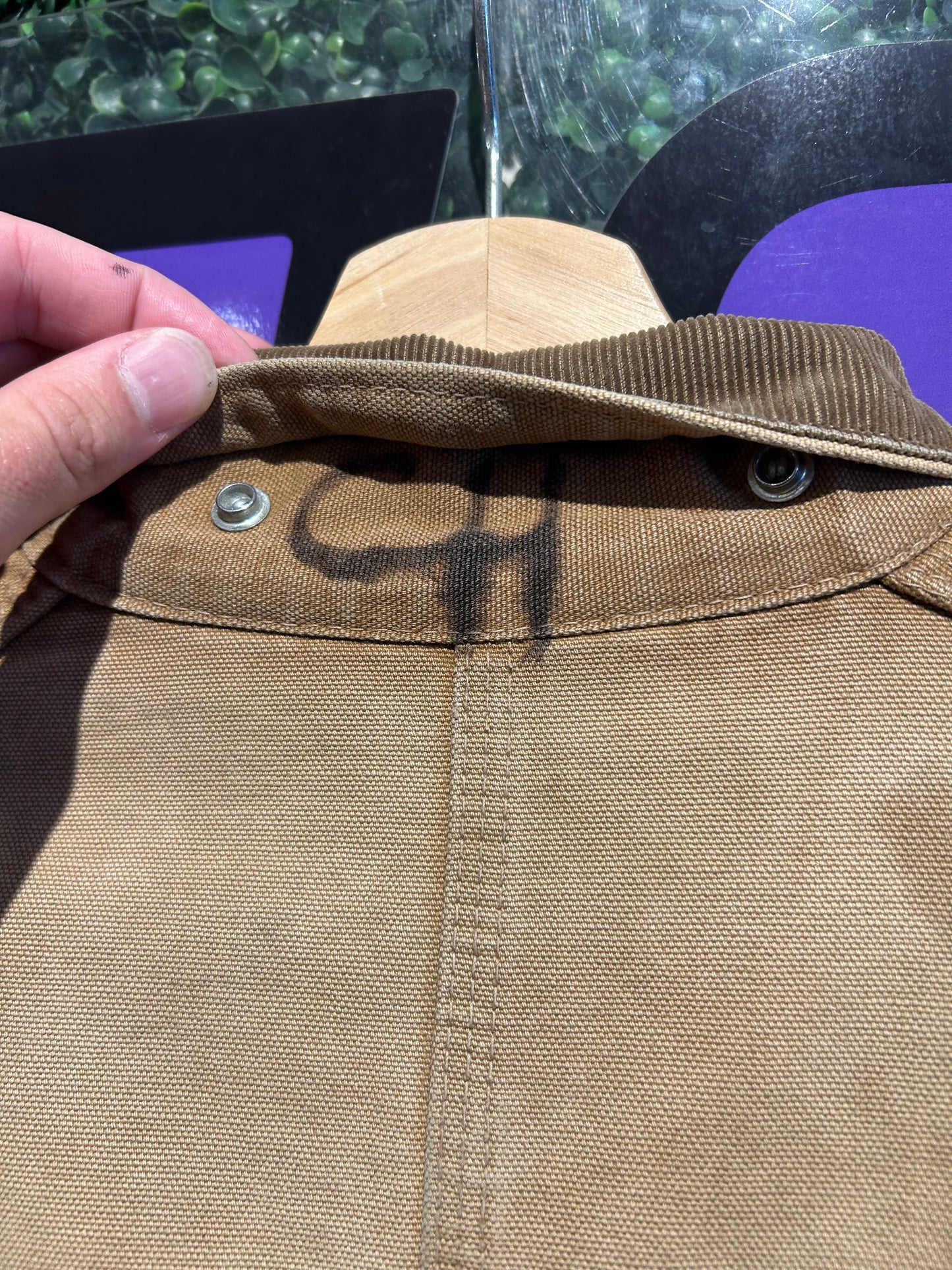 70s Carhartt Blanket-Lined Collared Jacket. Size Large