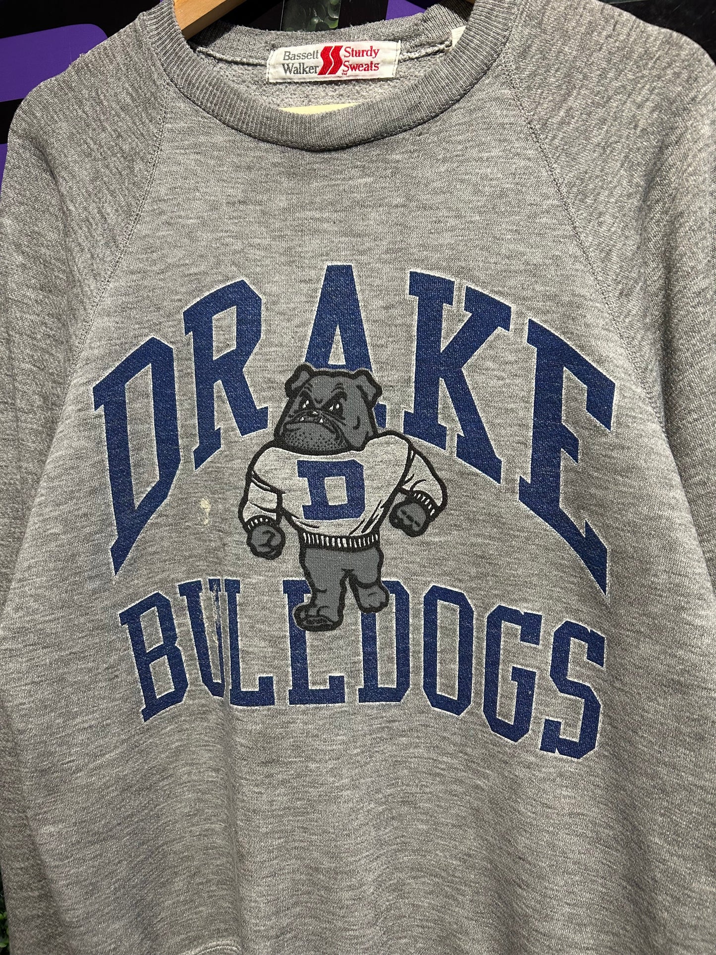 80s Drake Bulldogs Crewneck. Size Large