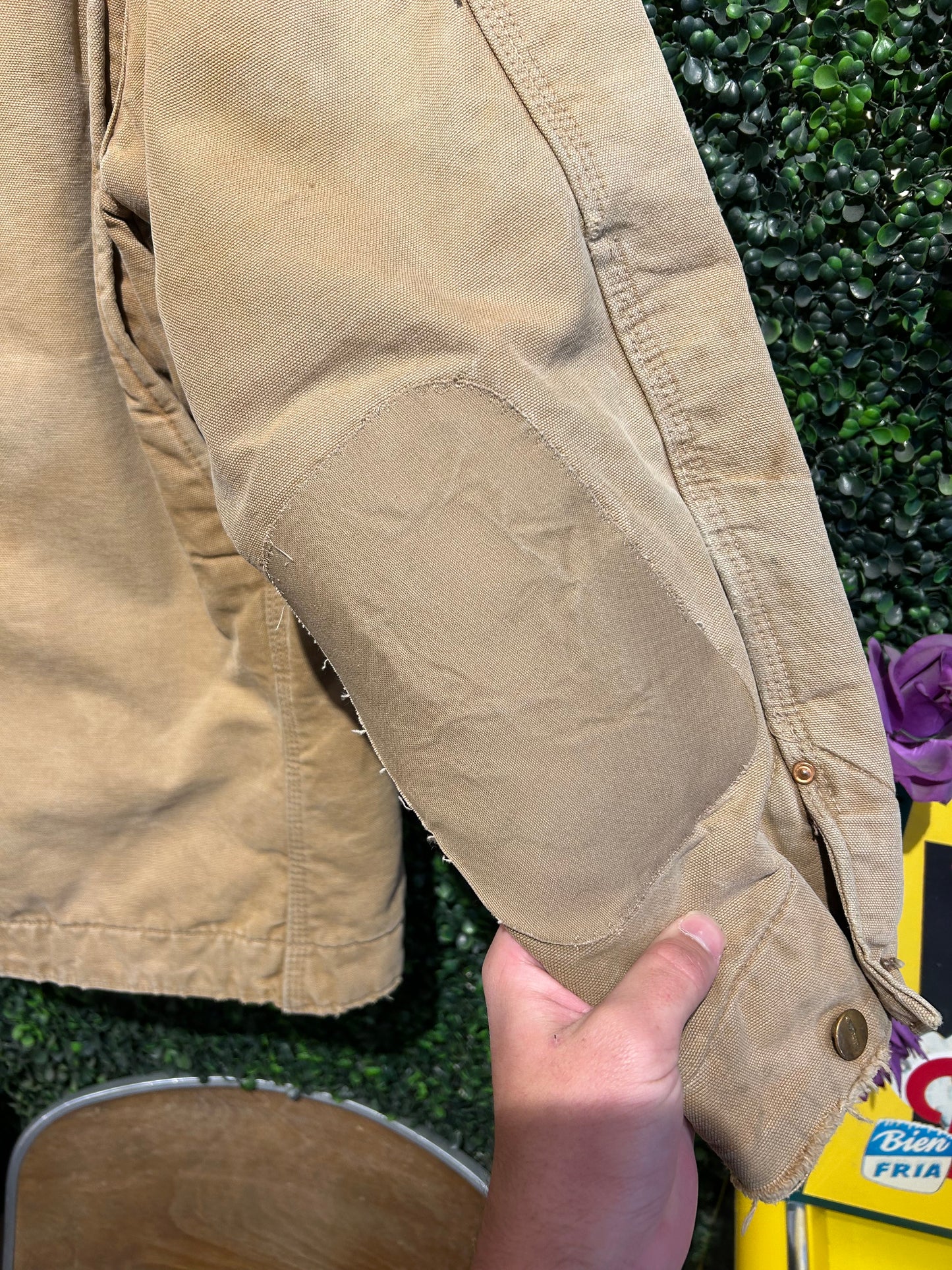 70s Carhartt Blanket-Lined Collared Jacket. Size Large