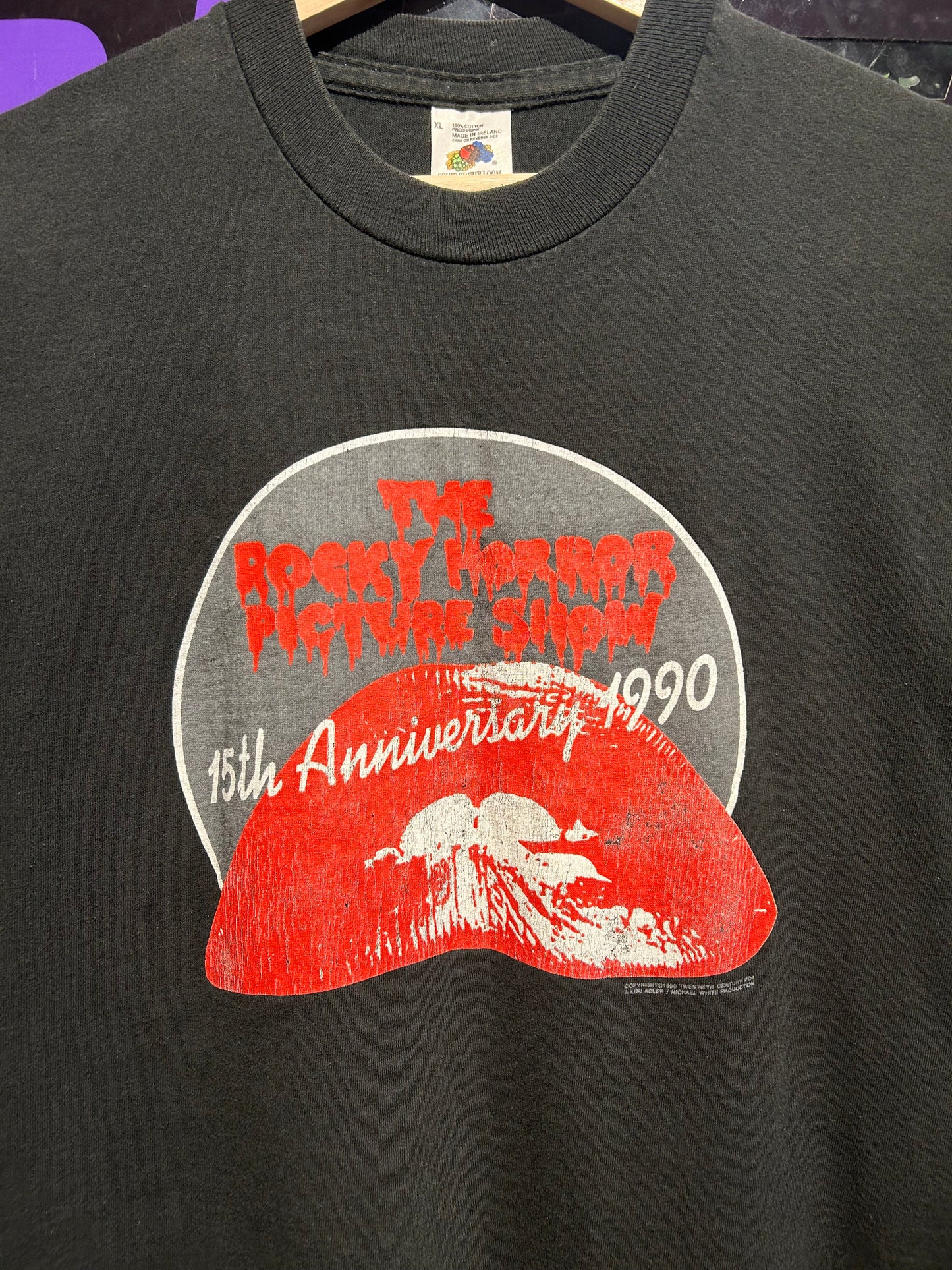 1990 The Rocky Horror Picture Show 15th Anniversary T-Shirt. Size L/XL