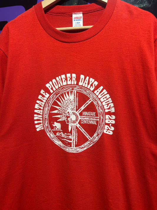 1987 Minatare Pioneer Days T-Shirt. Size Large