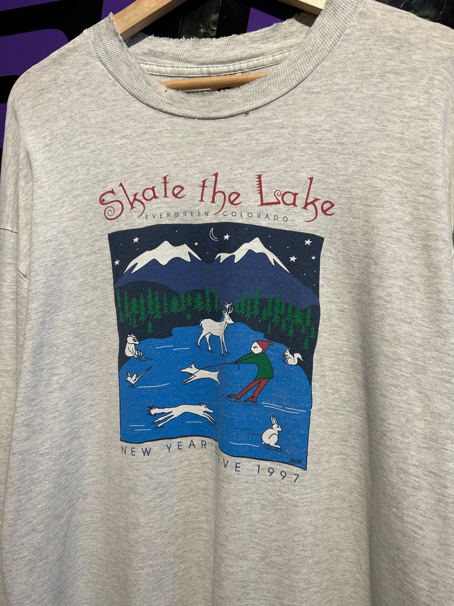 1997 Skate The Lake Evergreen Colorado LS Shirt. Size XL
