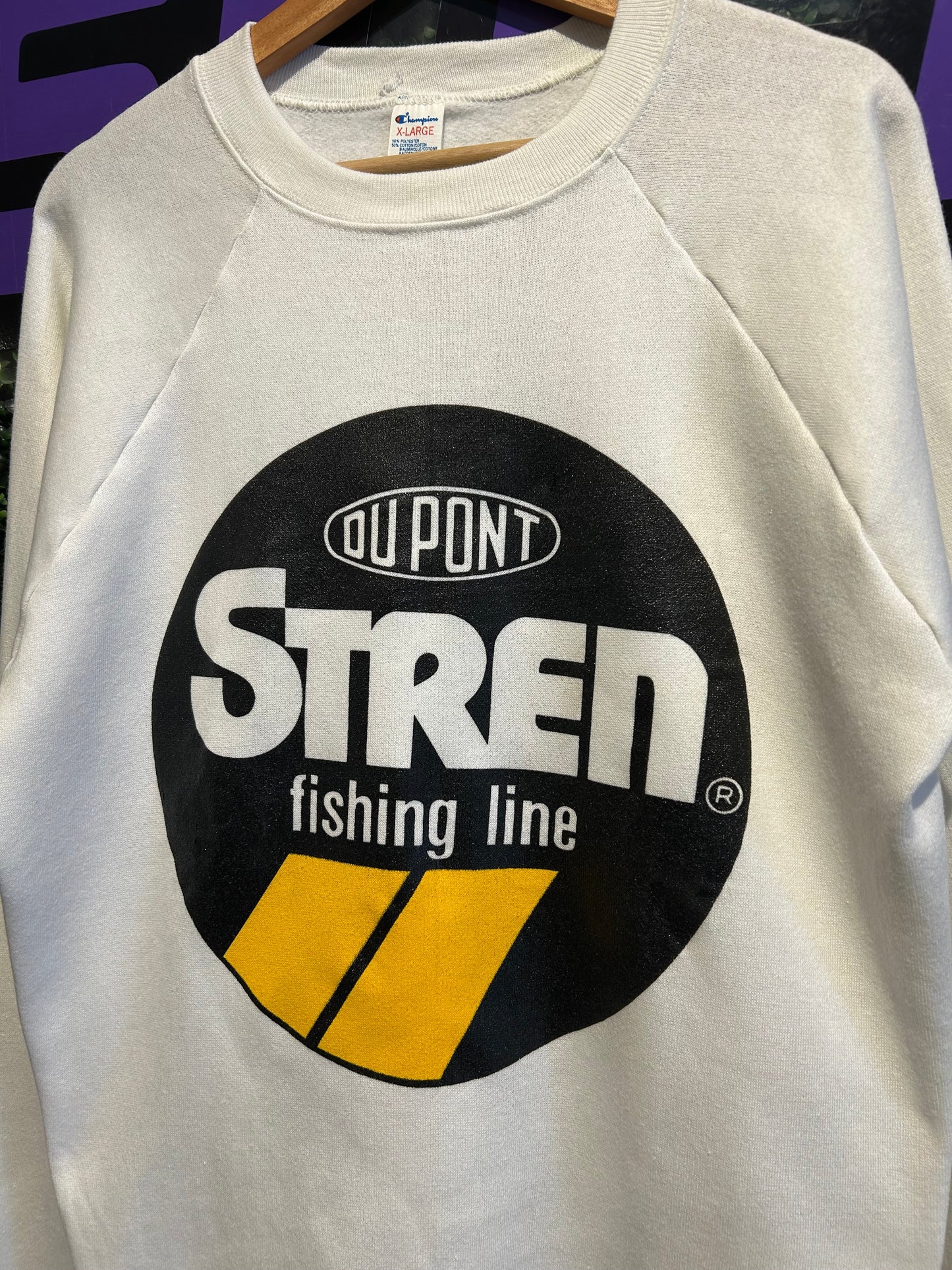 80s Stren Fishing Line Champion Crewneck. Size L/XL