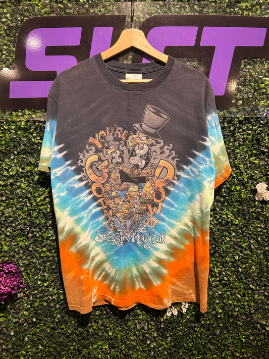 Vintage Disney Splash Mountain Tie-Dye T-Shirt. Size Large