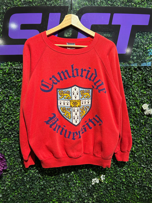 80s Cambridge University Crewneck. Size Medium