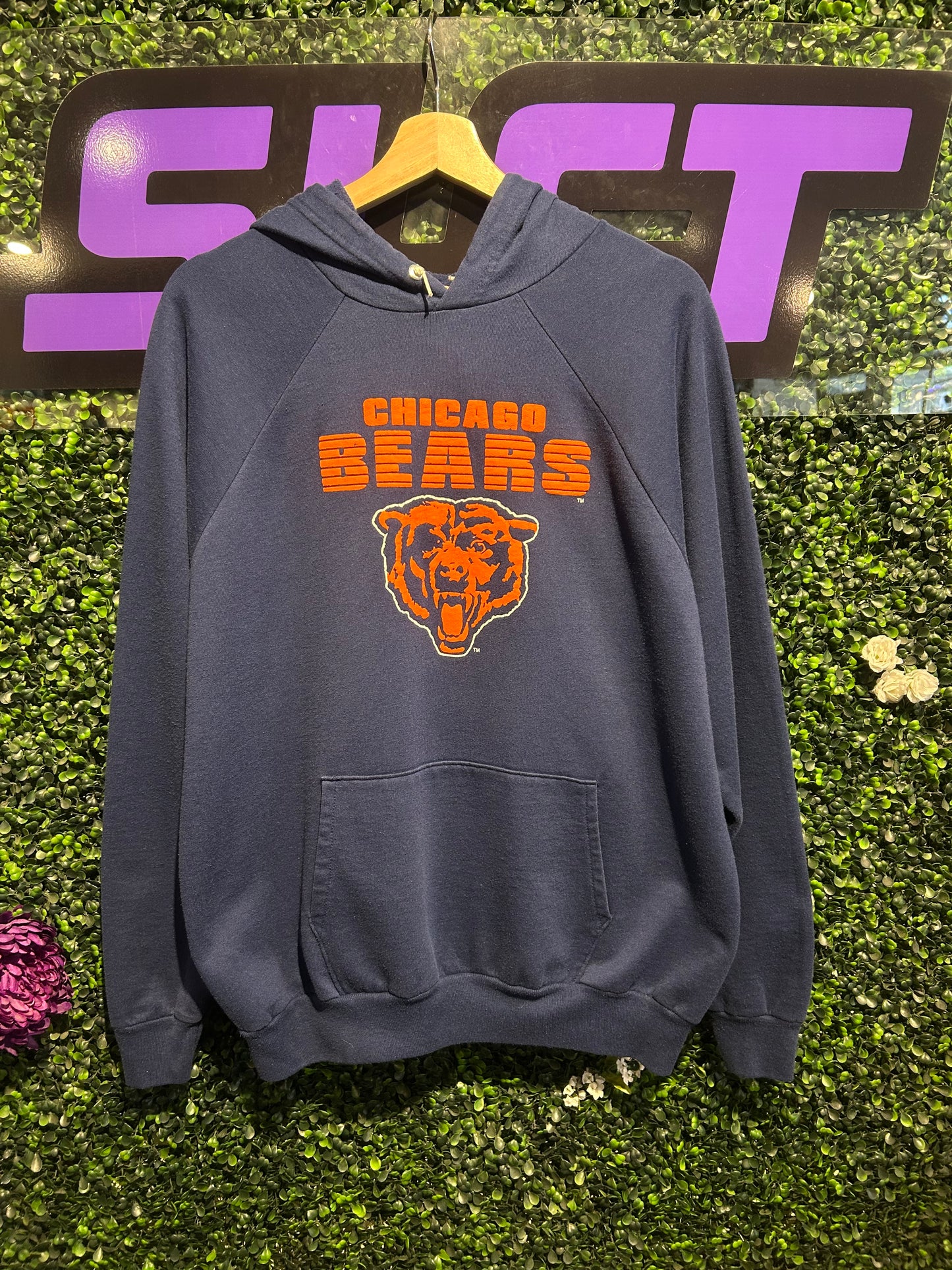 80s Chicago Bears Hoodie. Size Large