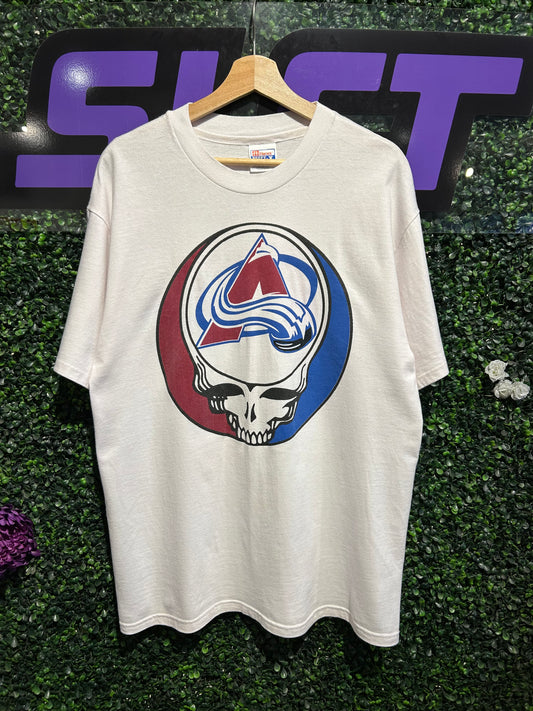 90s Grateful Dead Colorado Avalanche “Grateful Deadmarsh” T-Shirt. Size Large