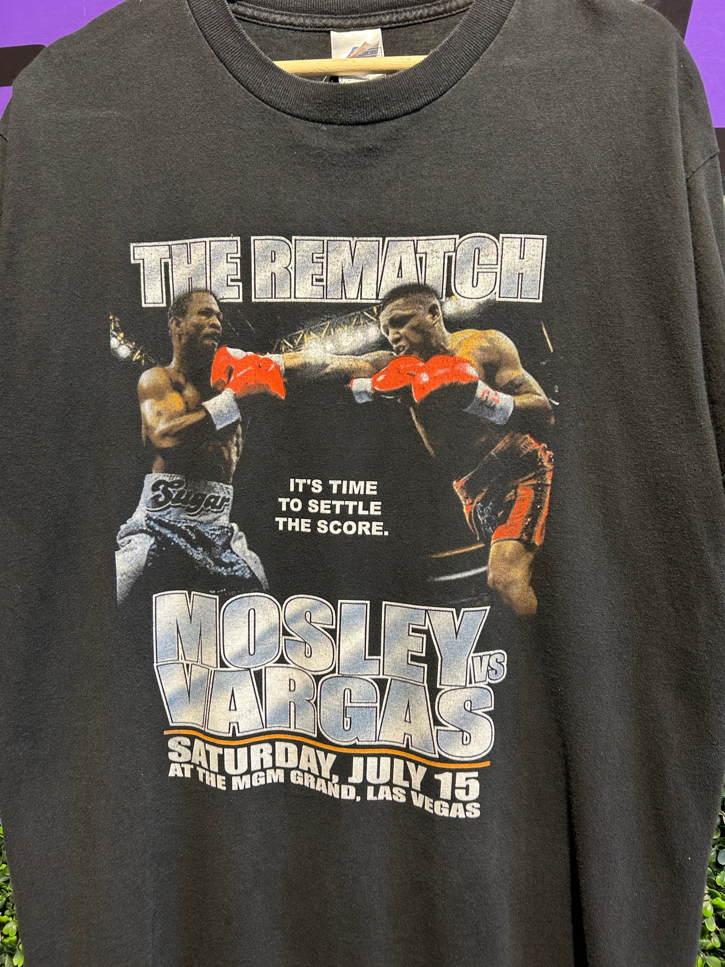 2006 Mosley Vs. Vargas The Rematch Las Vegas Boxing T-Shirt. Size Large