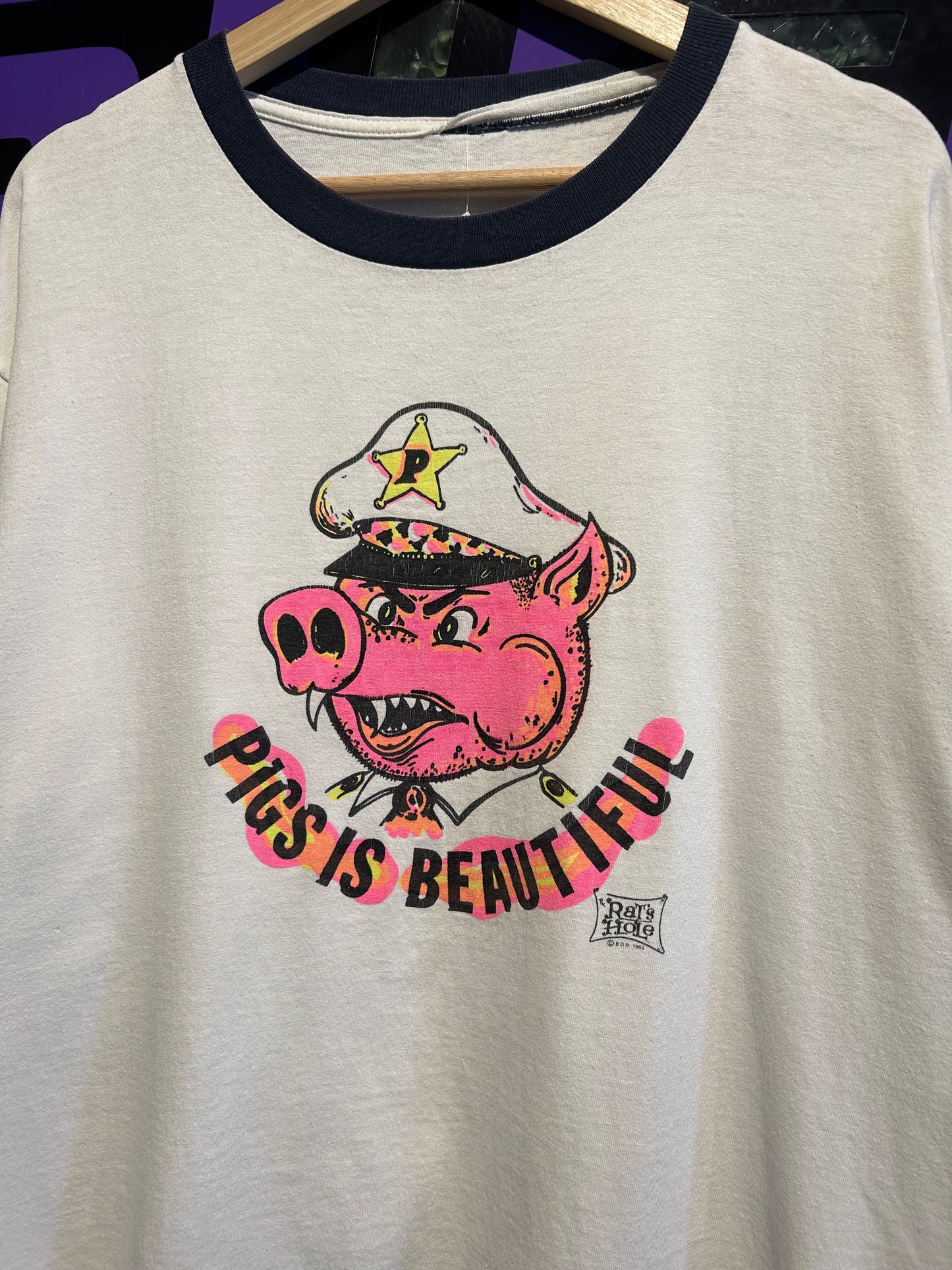 90s Pigs Is Beautiful House Of 1,000 Corpses Ringer T-Shirt. Size XL